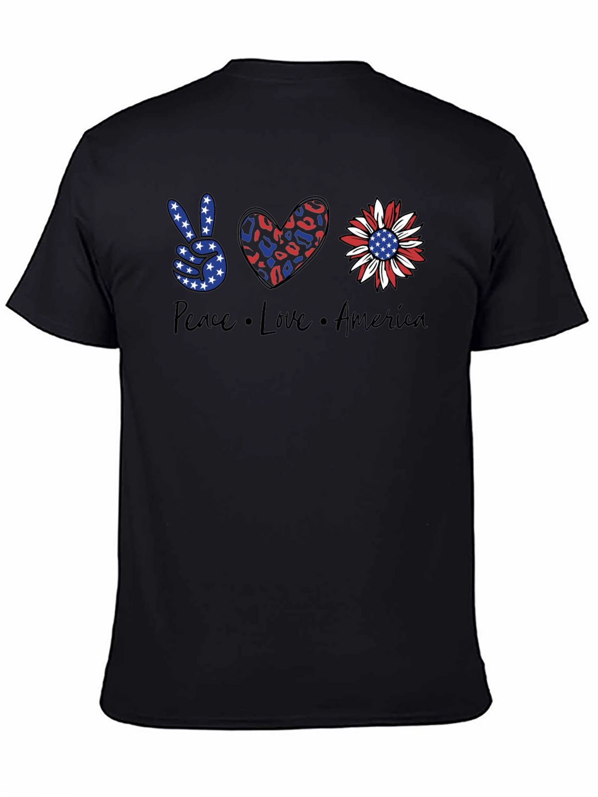 Peace Love America Patriotic T-Shirt