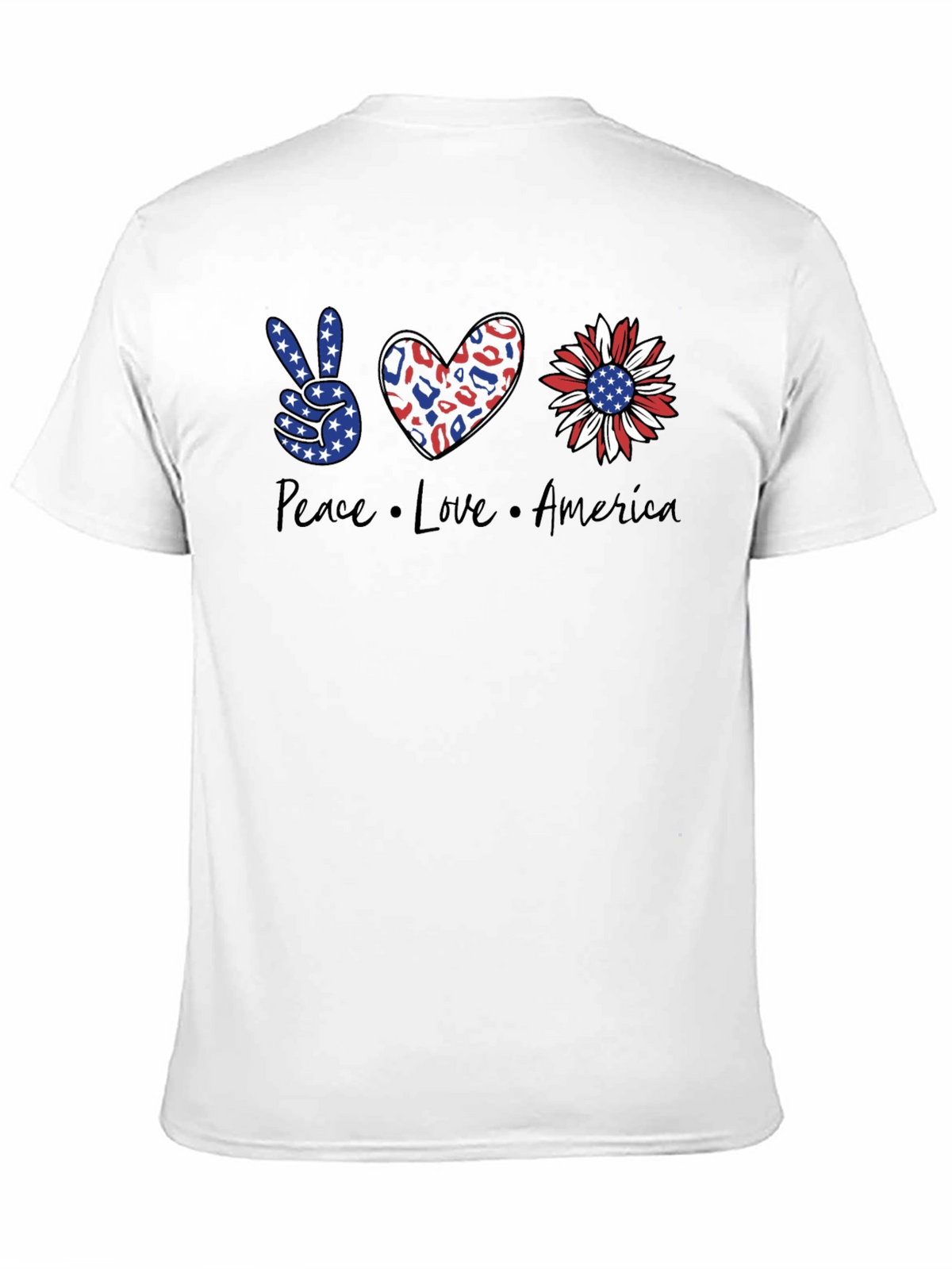 Peace Love America Patriotic T-Shirt