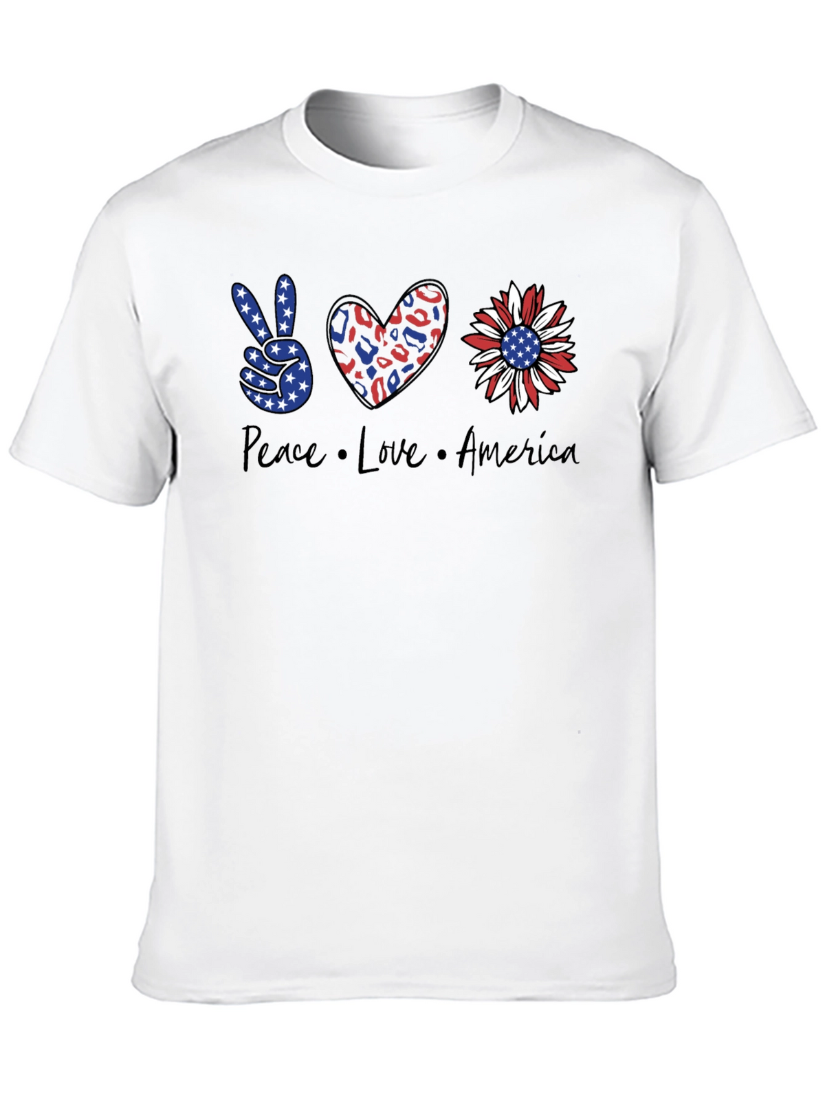 Peace Love America Patriotic T-Shirt