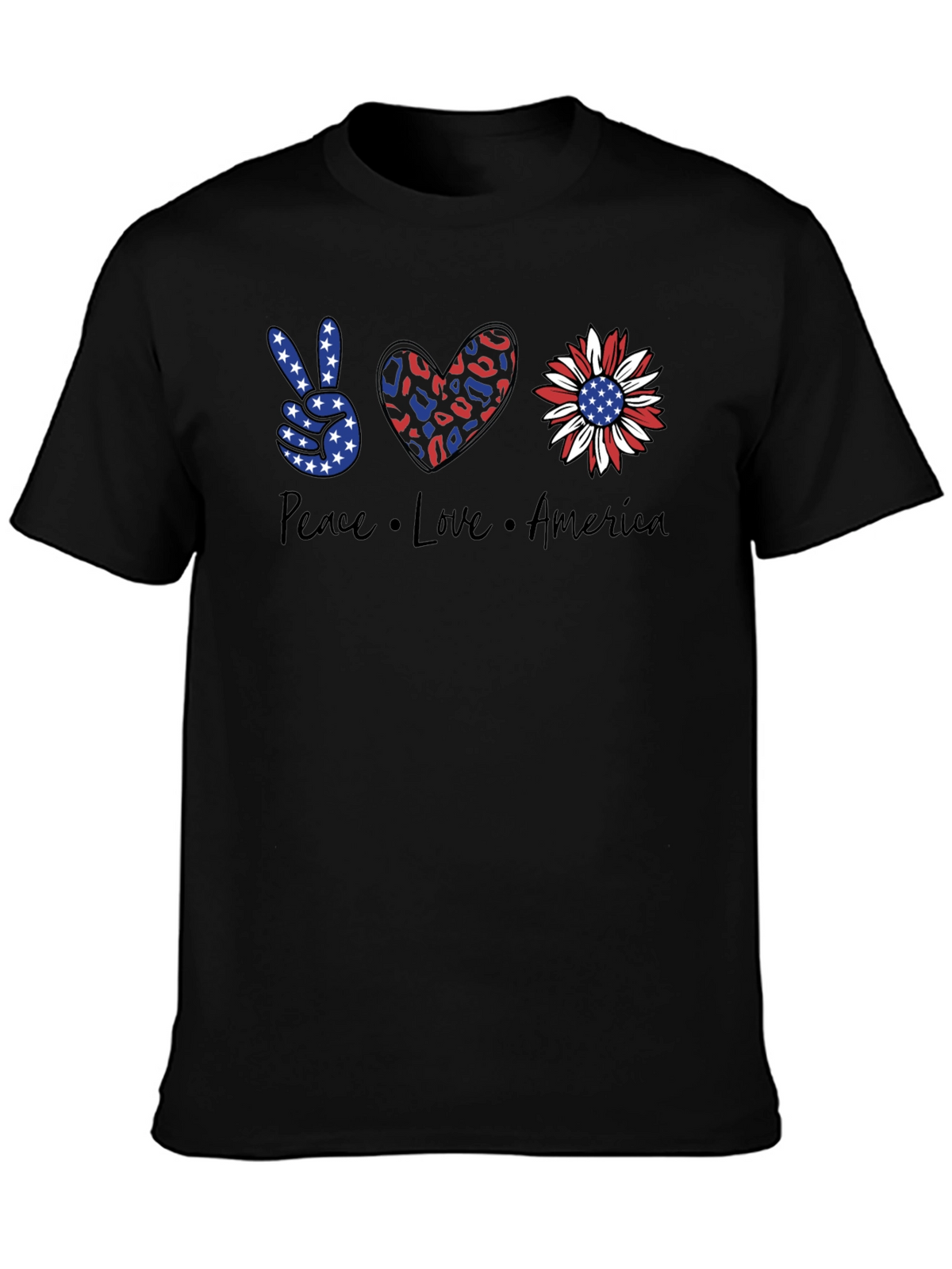 Peace Love America Patriotic T-Shirt