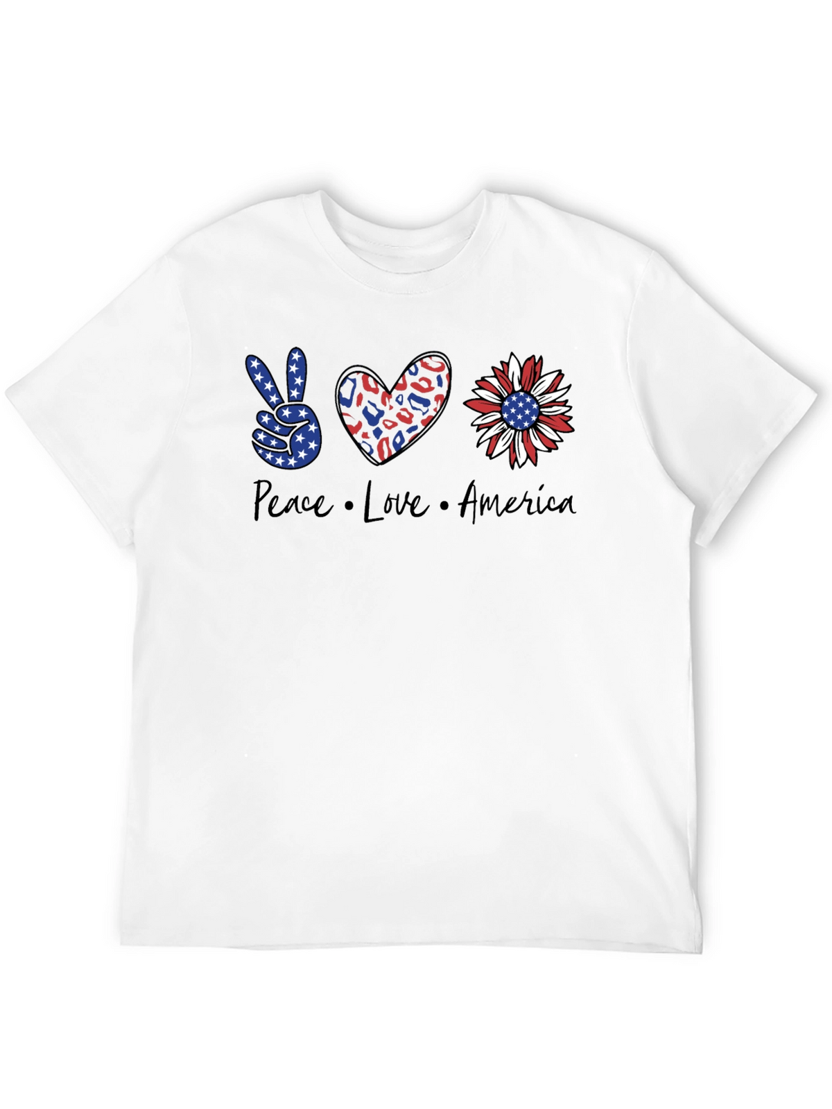 Peace Love America Patriotic T-Shirt
