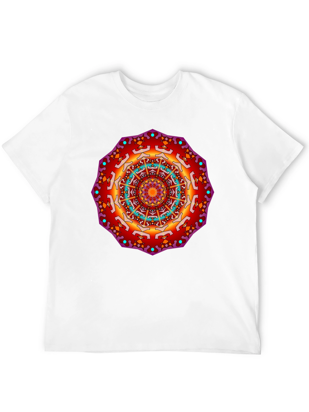 Mandala Print Black T-Shirt - Vibrant Design
