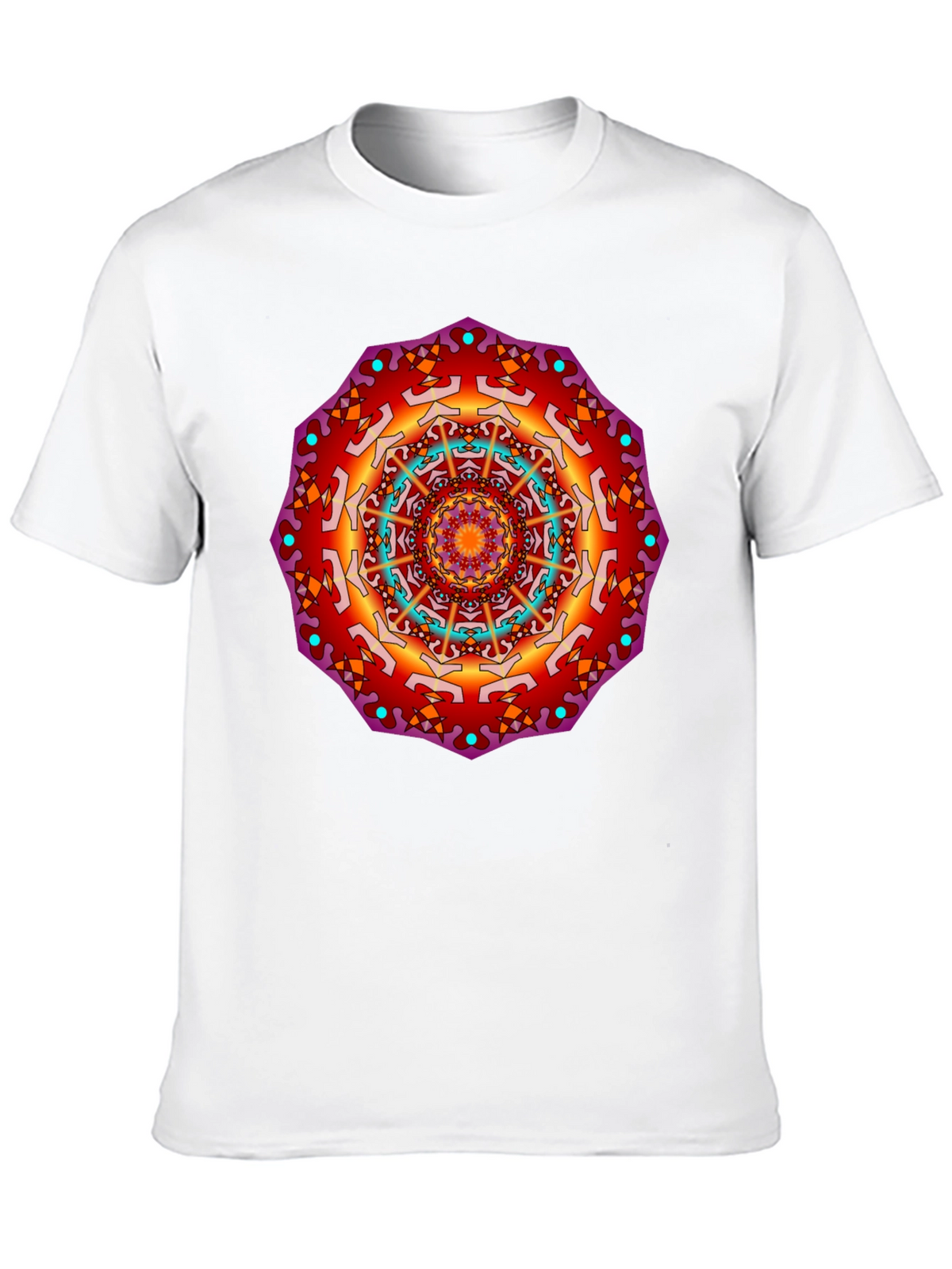 Mandala Print Black T-Shirt - Vibrant Design