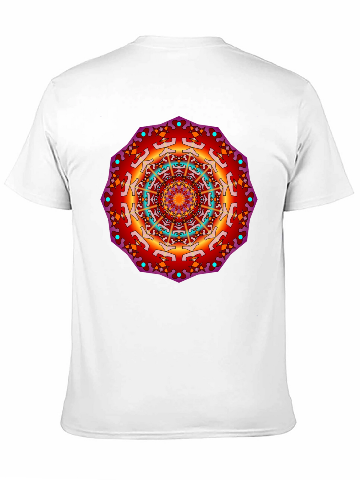 Mandala Print Black T-Shirt - Vibrant Design