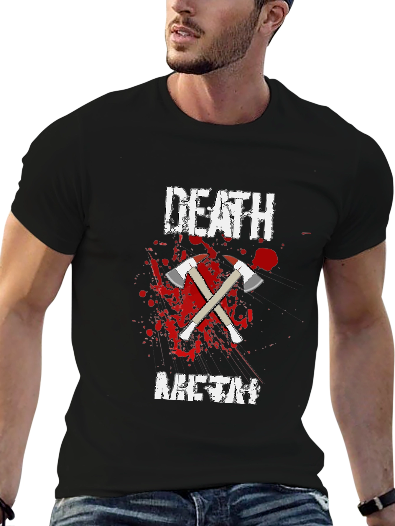 Death Meth T-Shirt - Crossed Axes Design