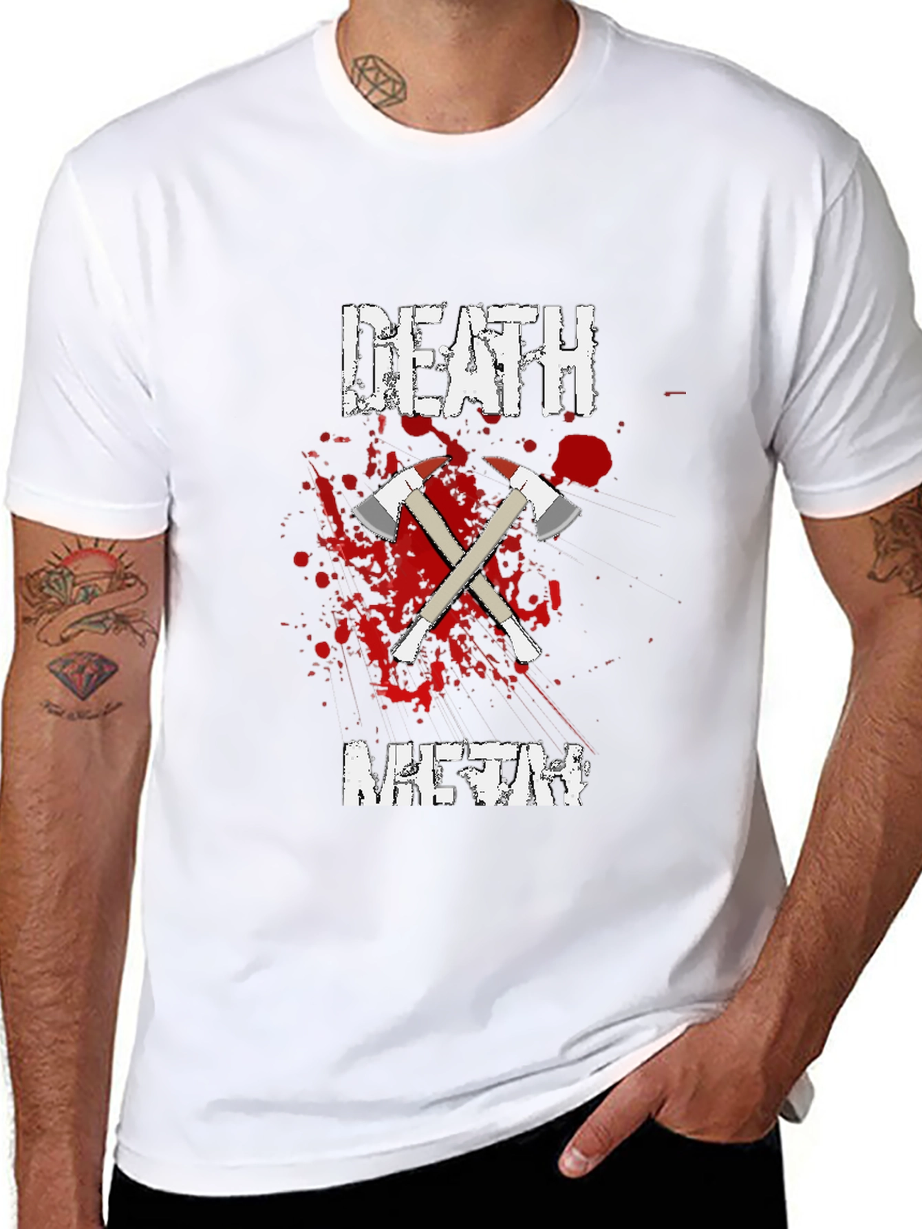 Death Meth T-Shirt - Crossed Axes Design