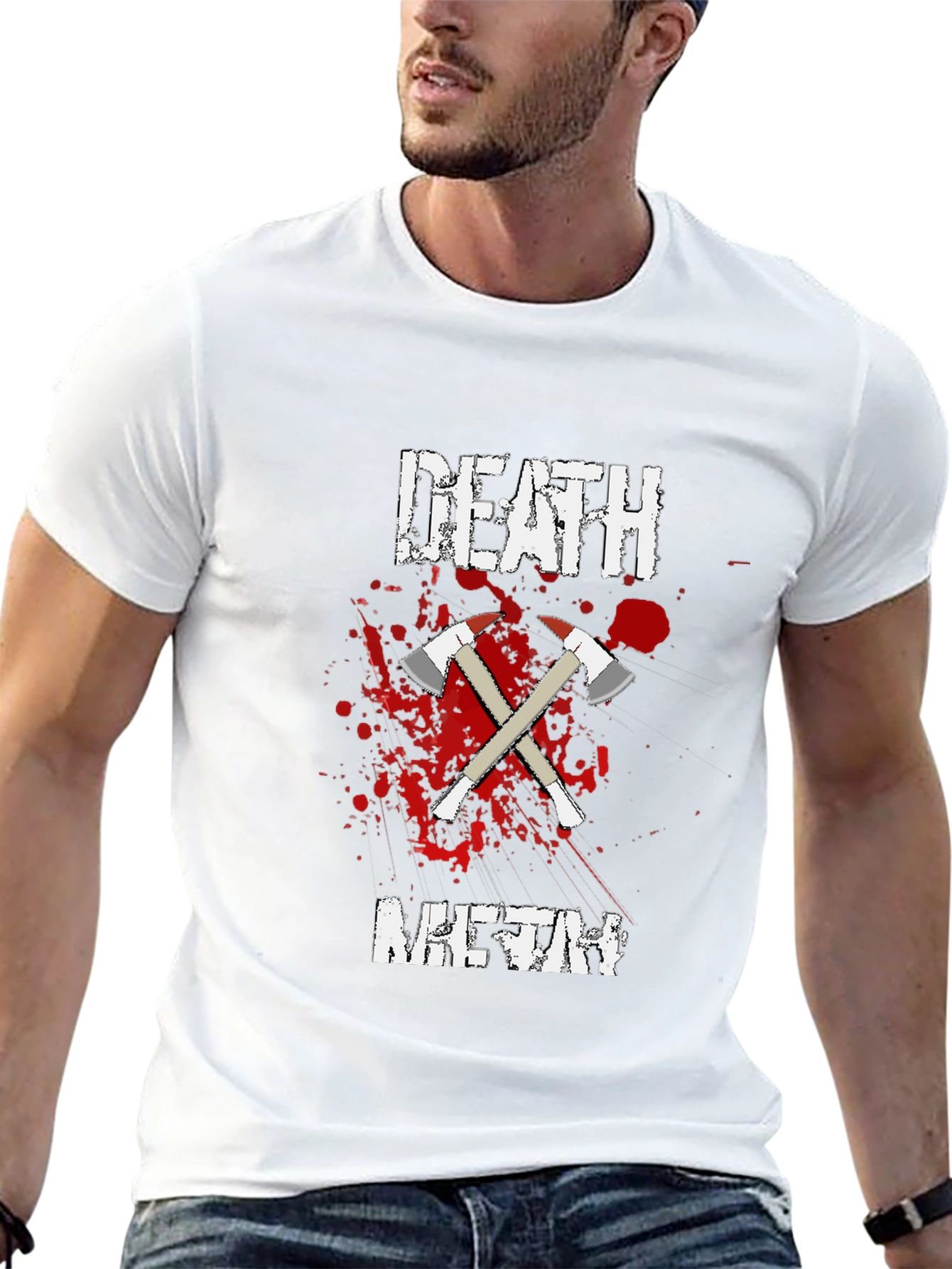 Death Meth T-Shirt - Crossed Axes Design