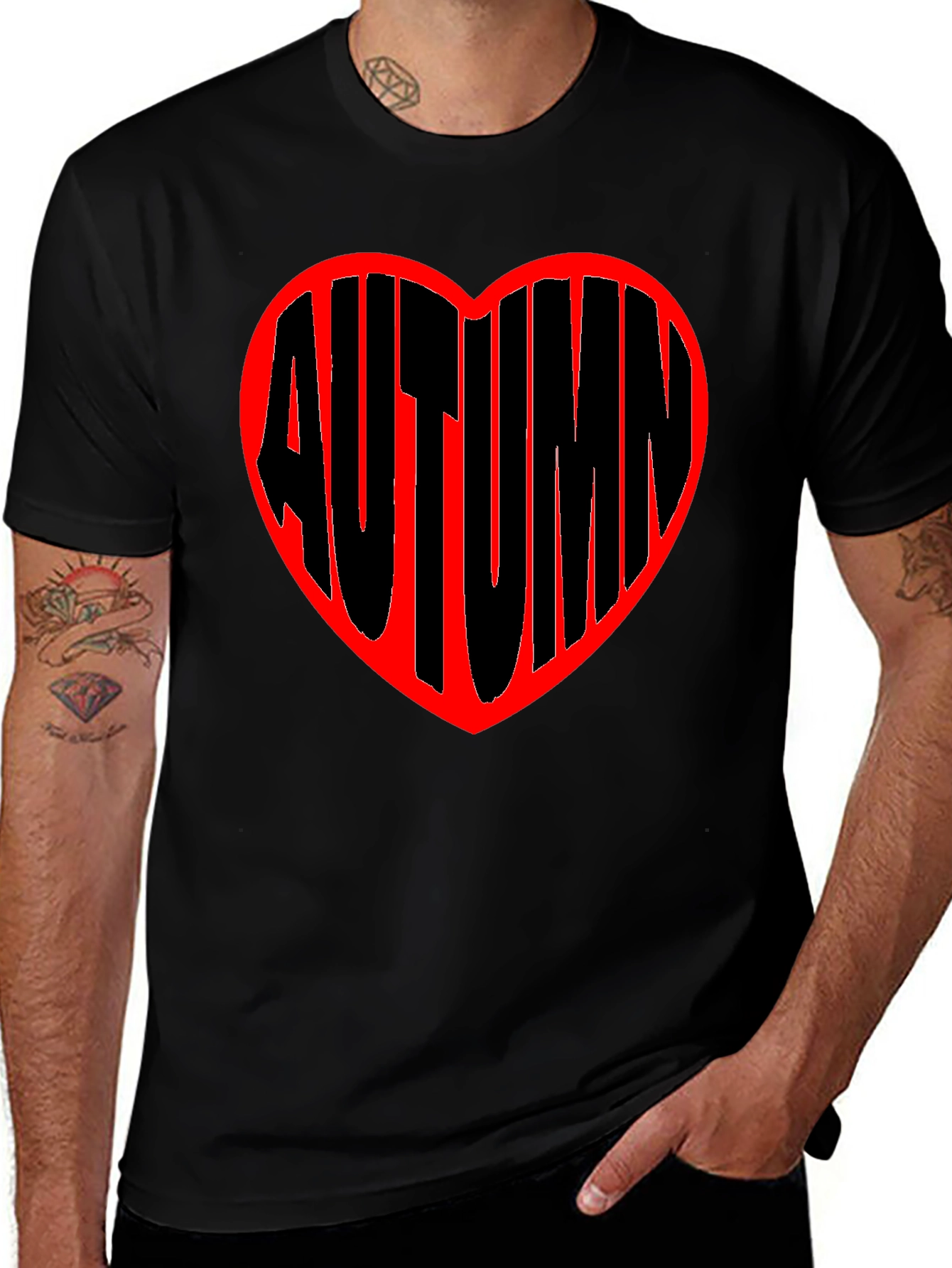 Autumn Heart Graphic Tee - Stylish Fall Fashion