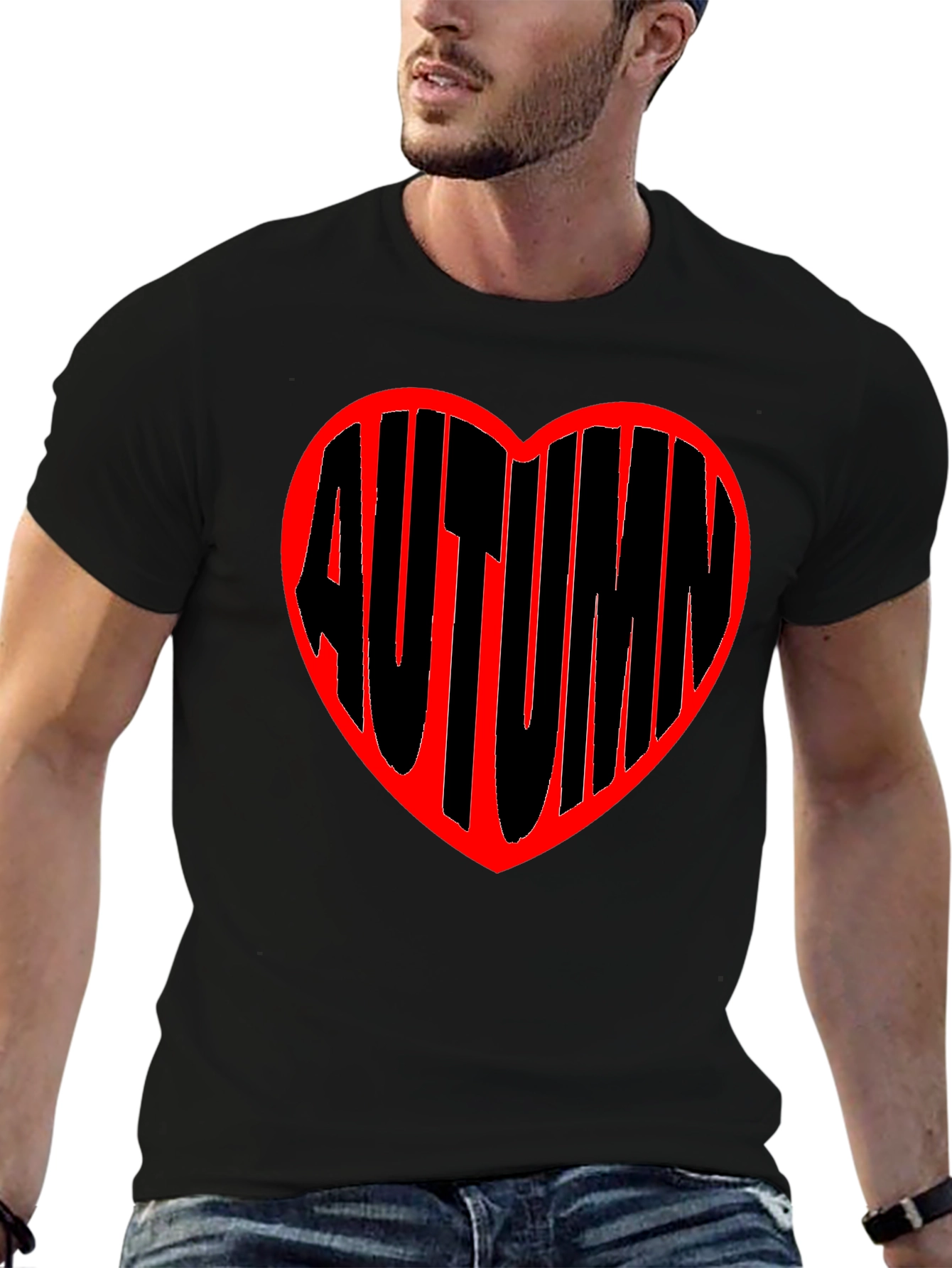 Autumn Heart Graphic Tee - Stylish Fall Fashion