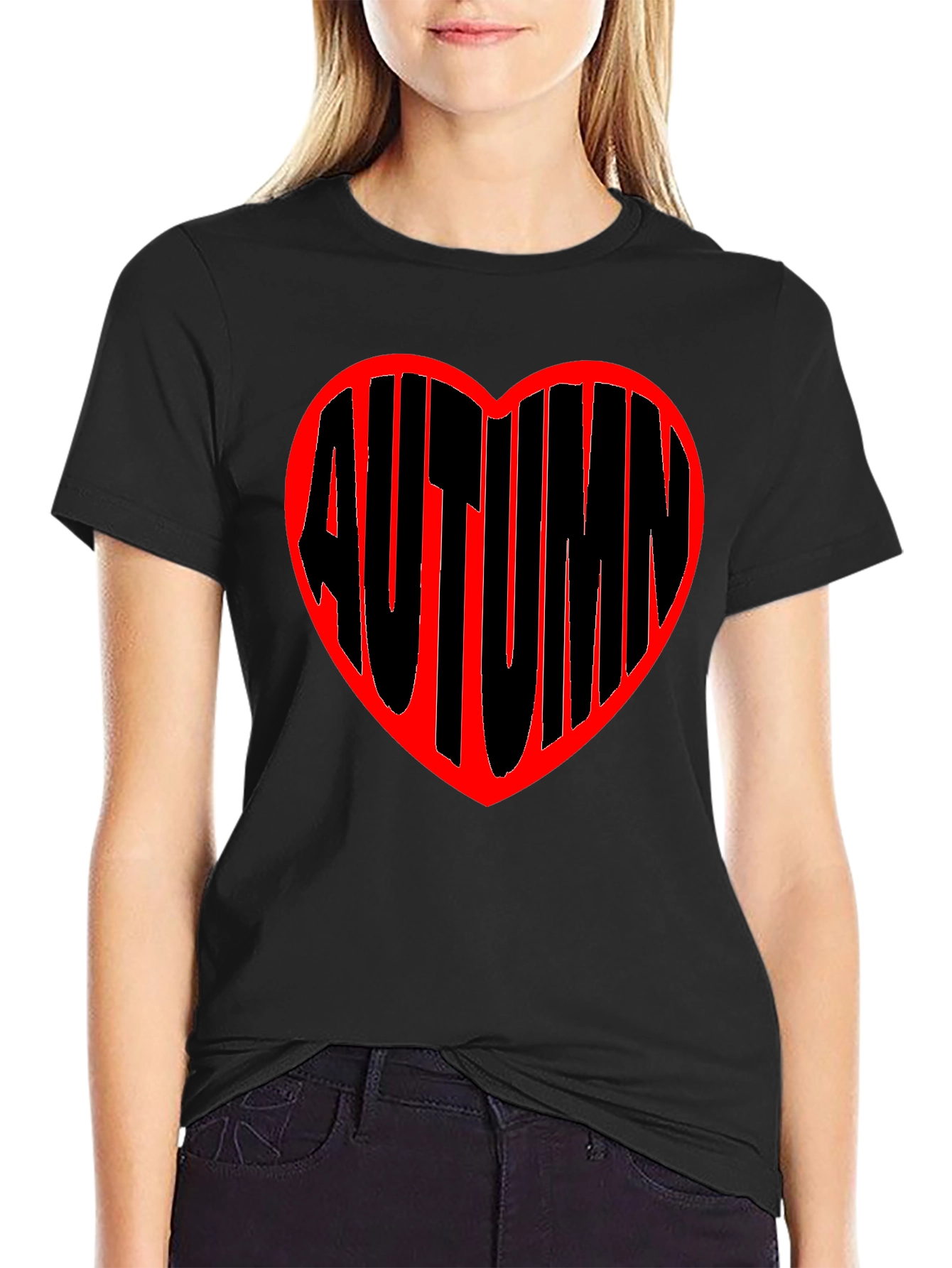 Autumn Heart Graphic Tee - Stylish Fall Fashion