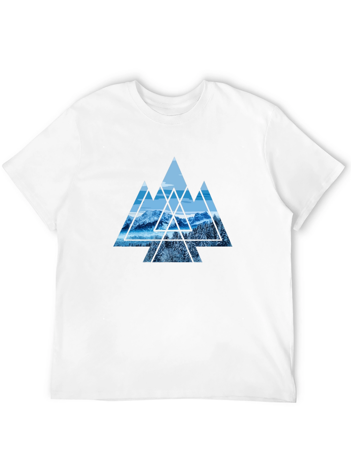 Mountainscape Graphic Print Black Tee
