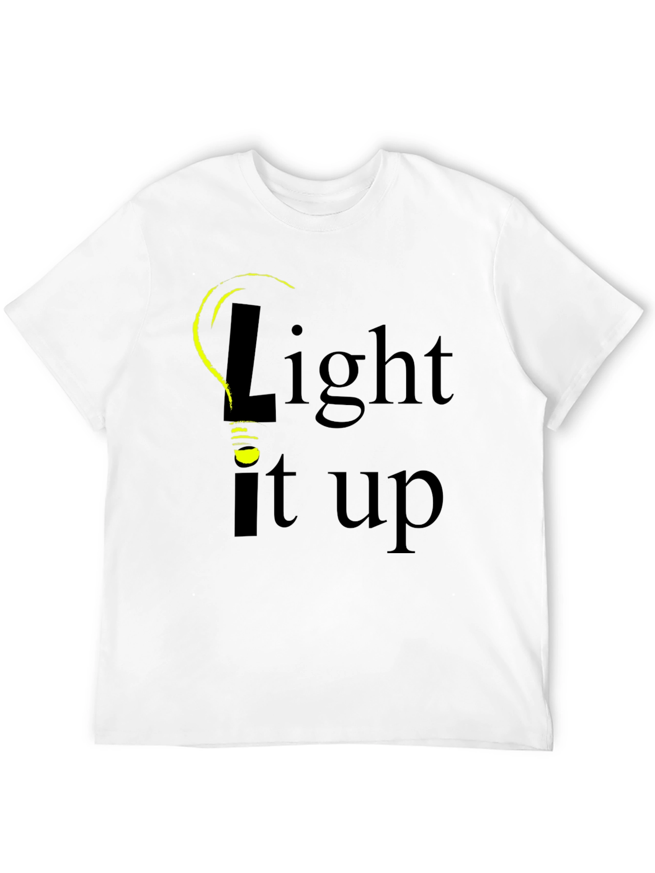 Light It Up Graphic Tee - Black Cotton T-Shirt