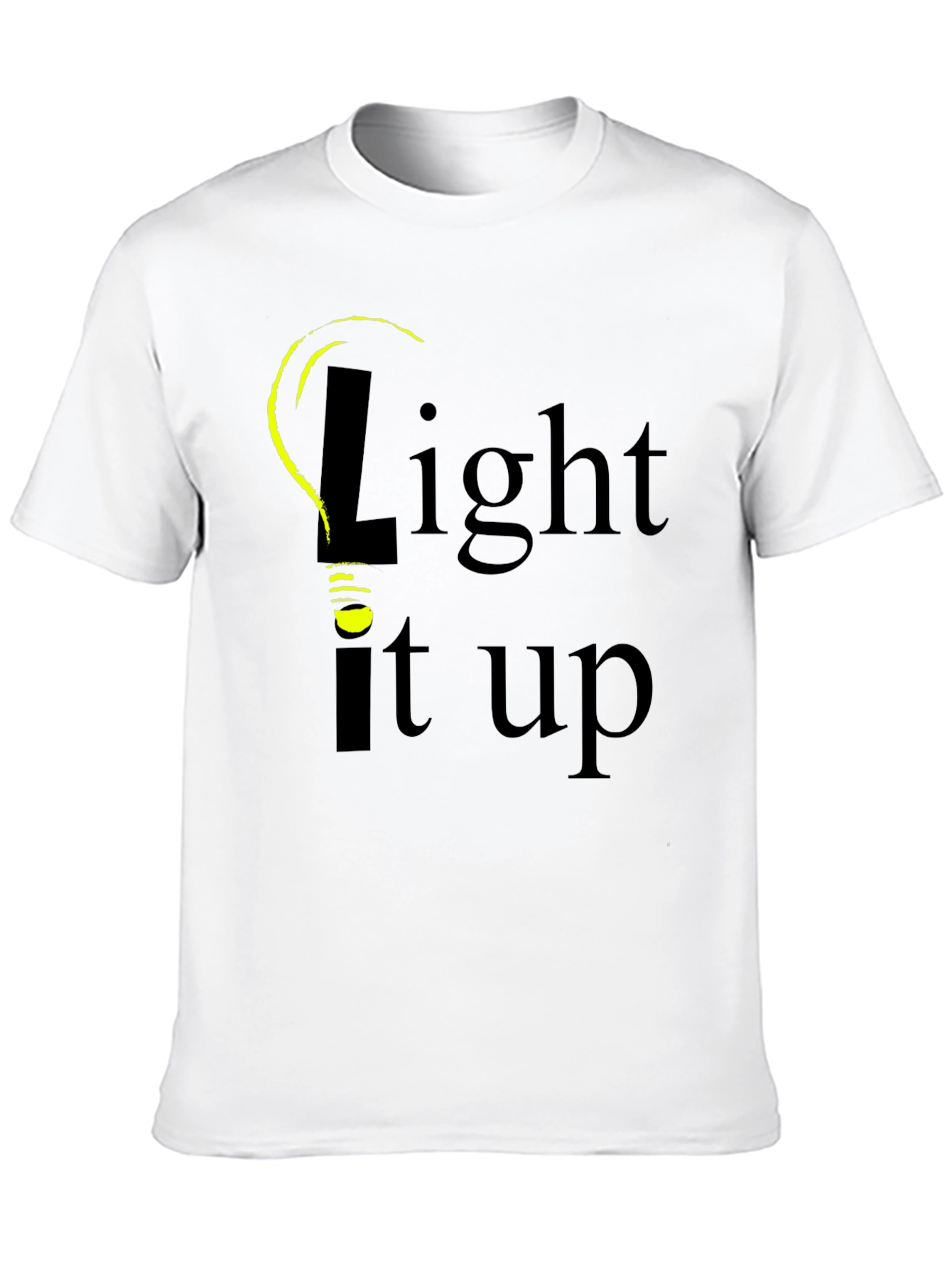 Light It Up Graphic Tee - Black Cotton T-Shirt