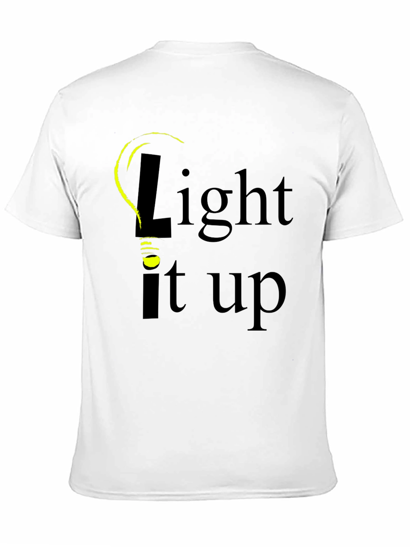 Light It Up Graphic Tee - Black Cotton T-Shirt