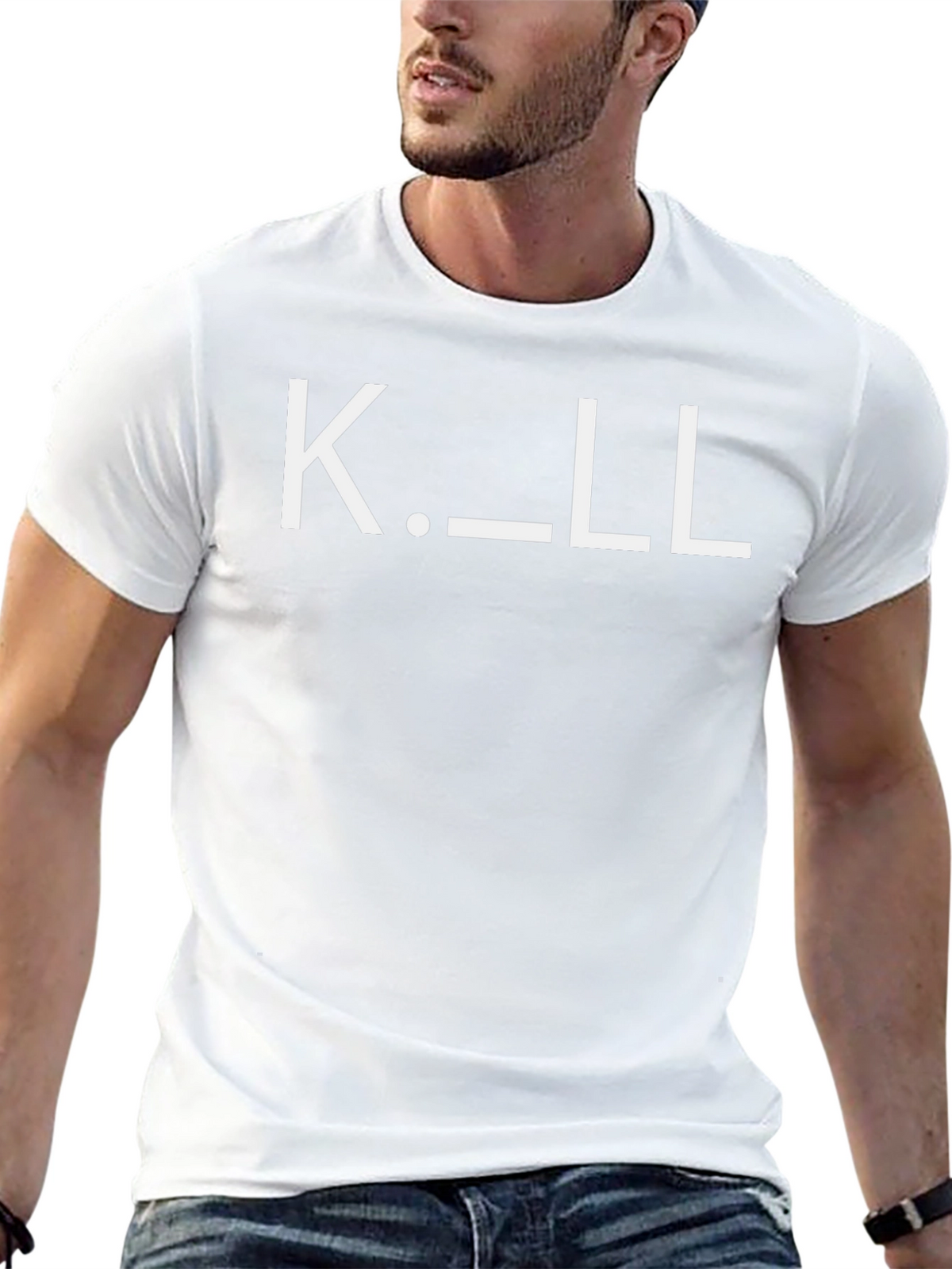 K. _ LL Black T-Shirt - Minimalist Design