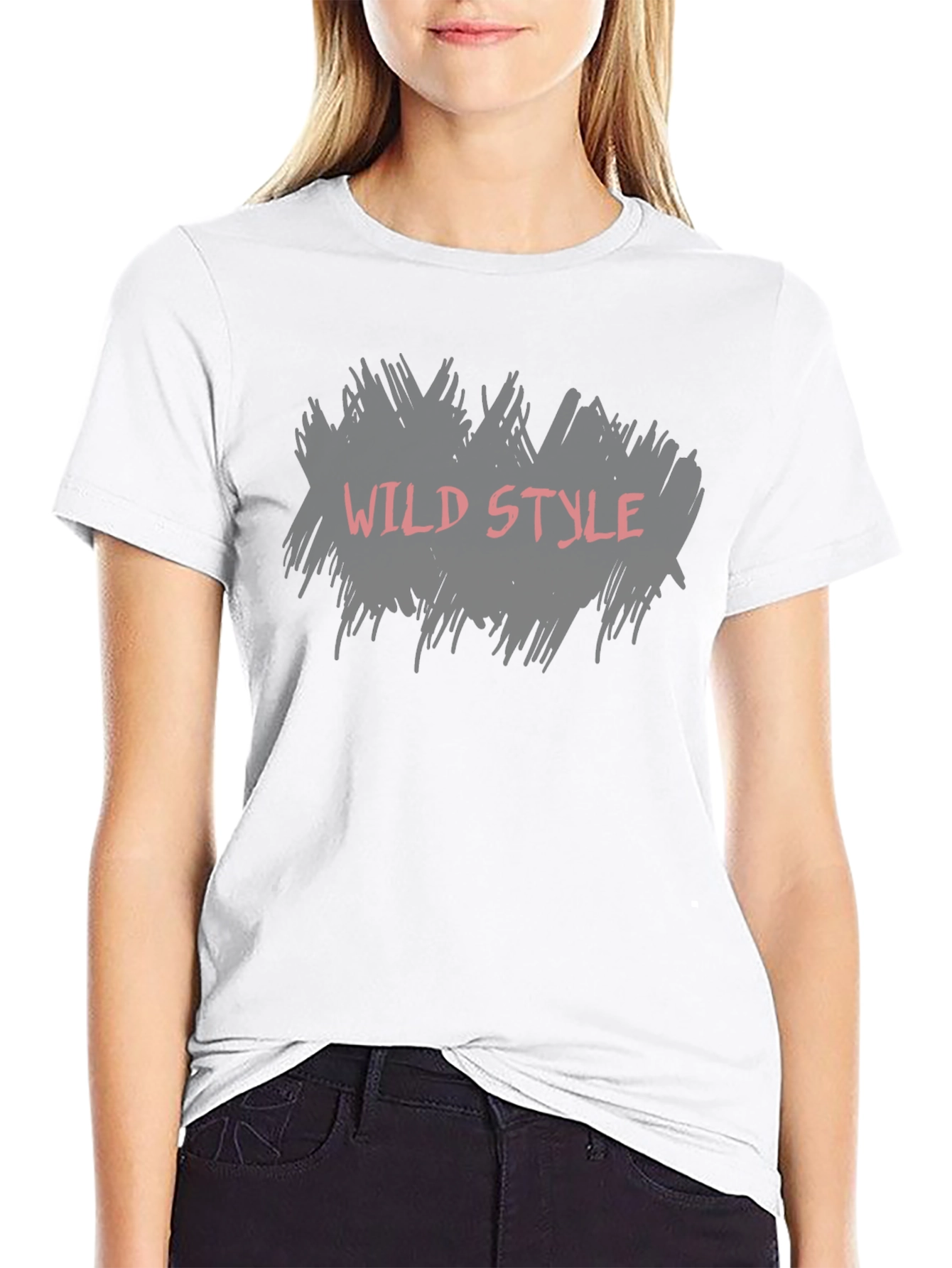 Wild Style Graphic Tee - Black Cotton T-Shirt