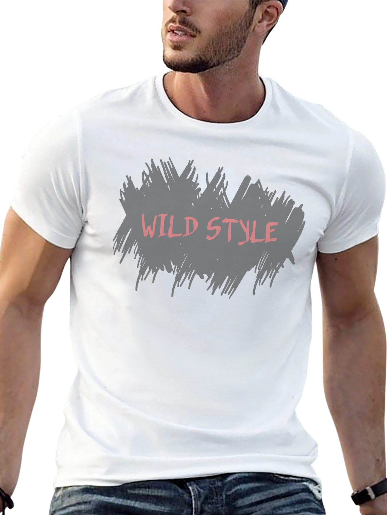 Wild Style Graphic Tee - Black Cotton T-Shirt