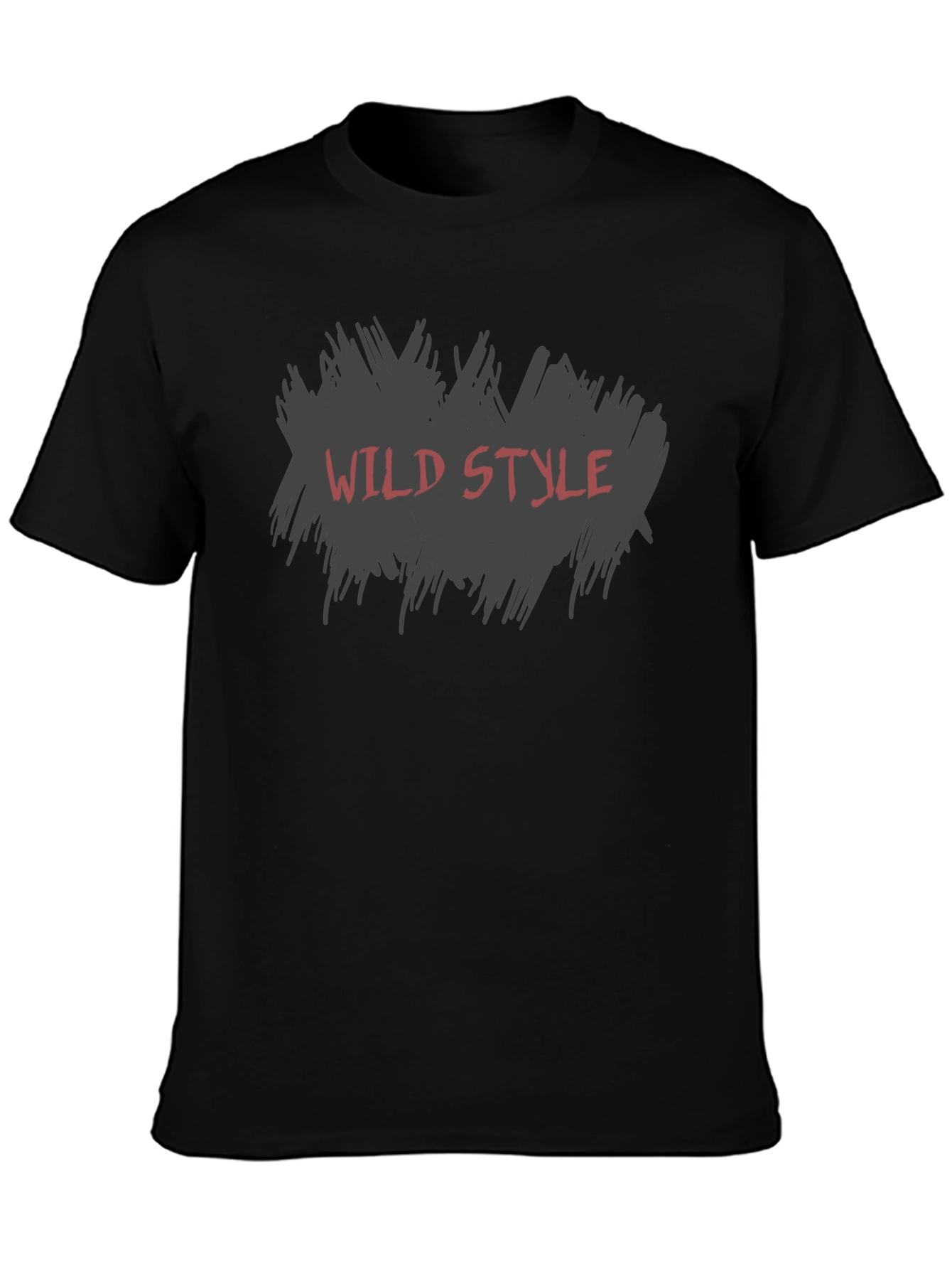 Wild Style Graphic Tee - Black Cotton T-Shirt
