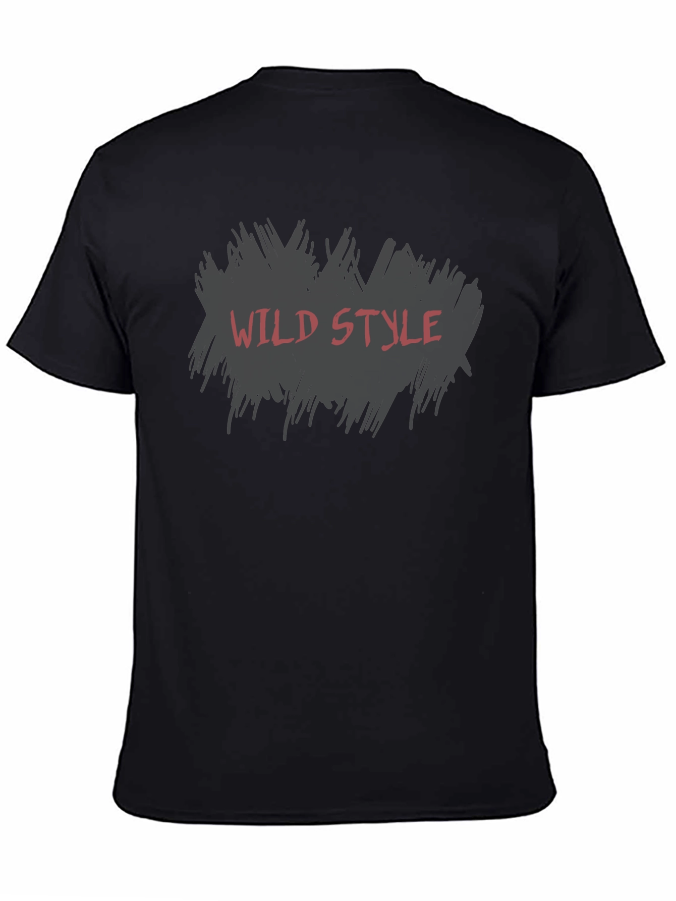 Wild Style Graphic Tee - Black Cotton T-Shirt