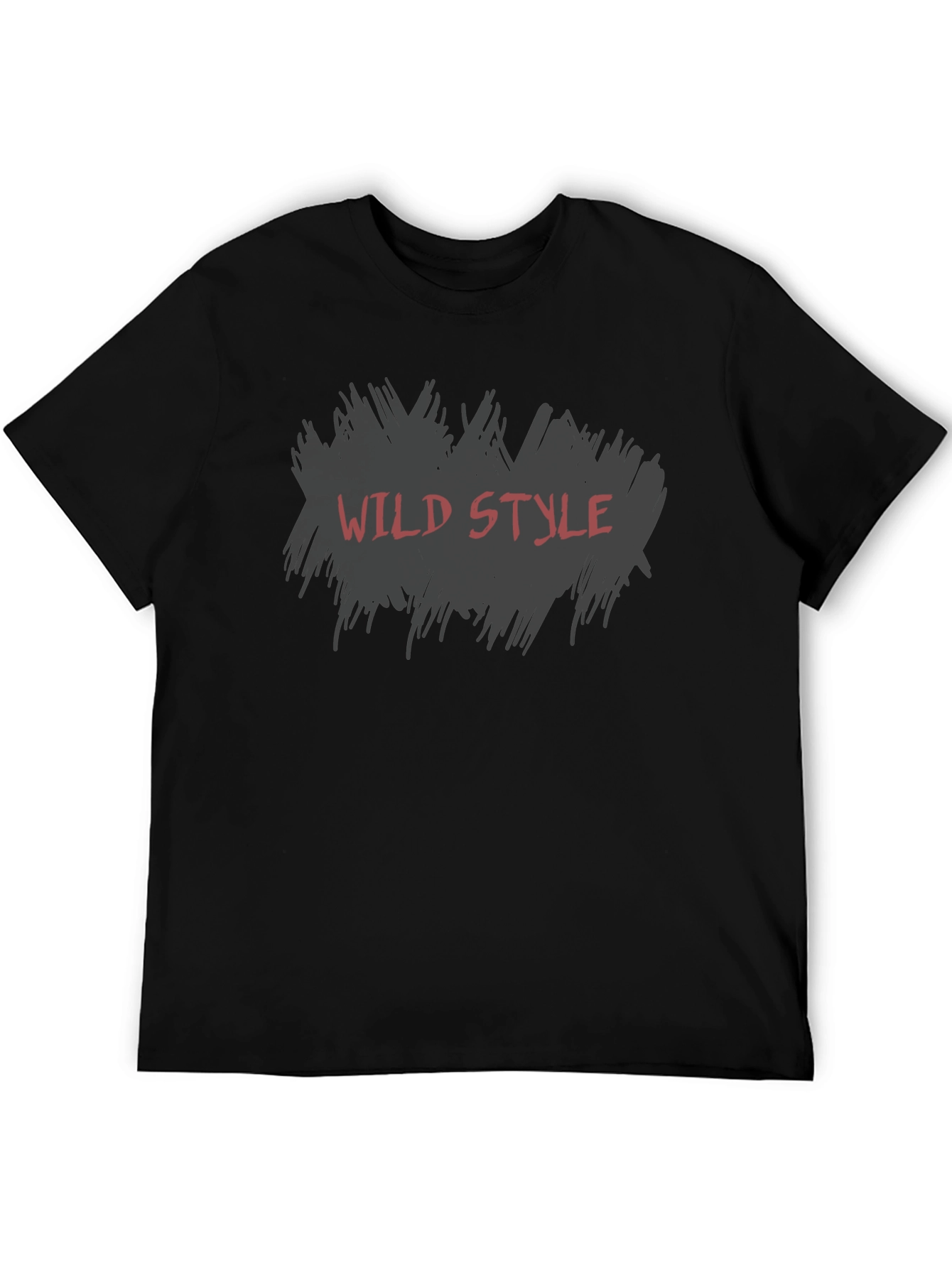 Wild Style Graphic Tee - Black Cotton T-Shirt