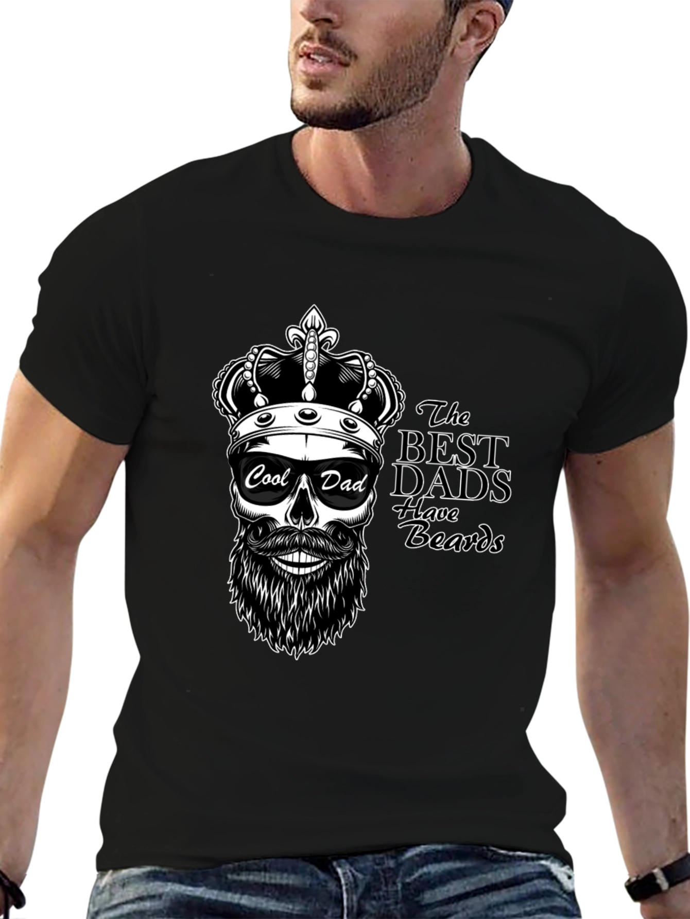 Cool Dad Skull Graphic T-Shirt