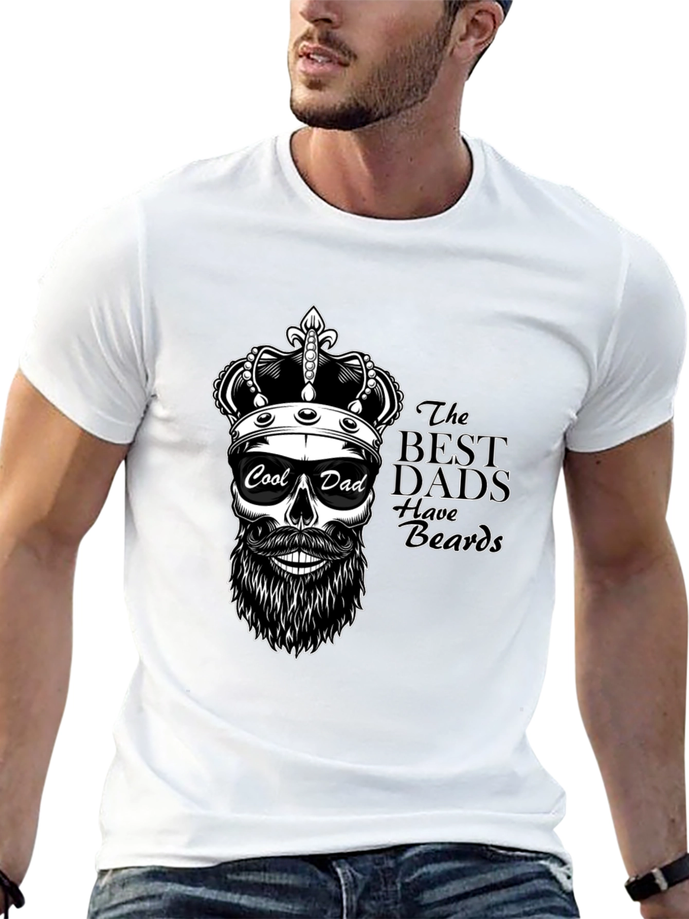 Cool Dad Skull Graphic T-Shirt
