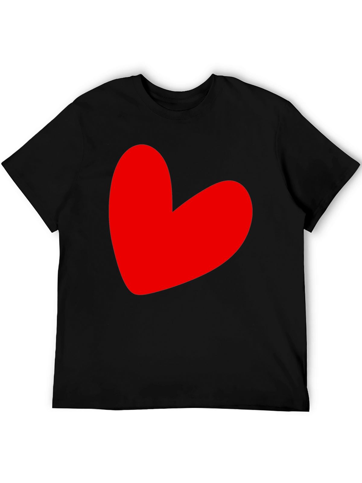 Heart Graphic T-Shirt - Love Design Black Tee