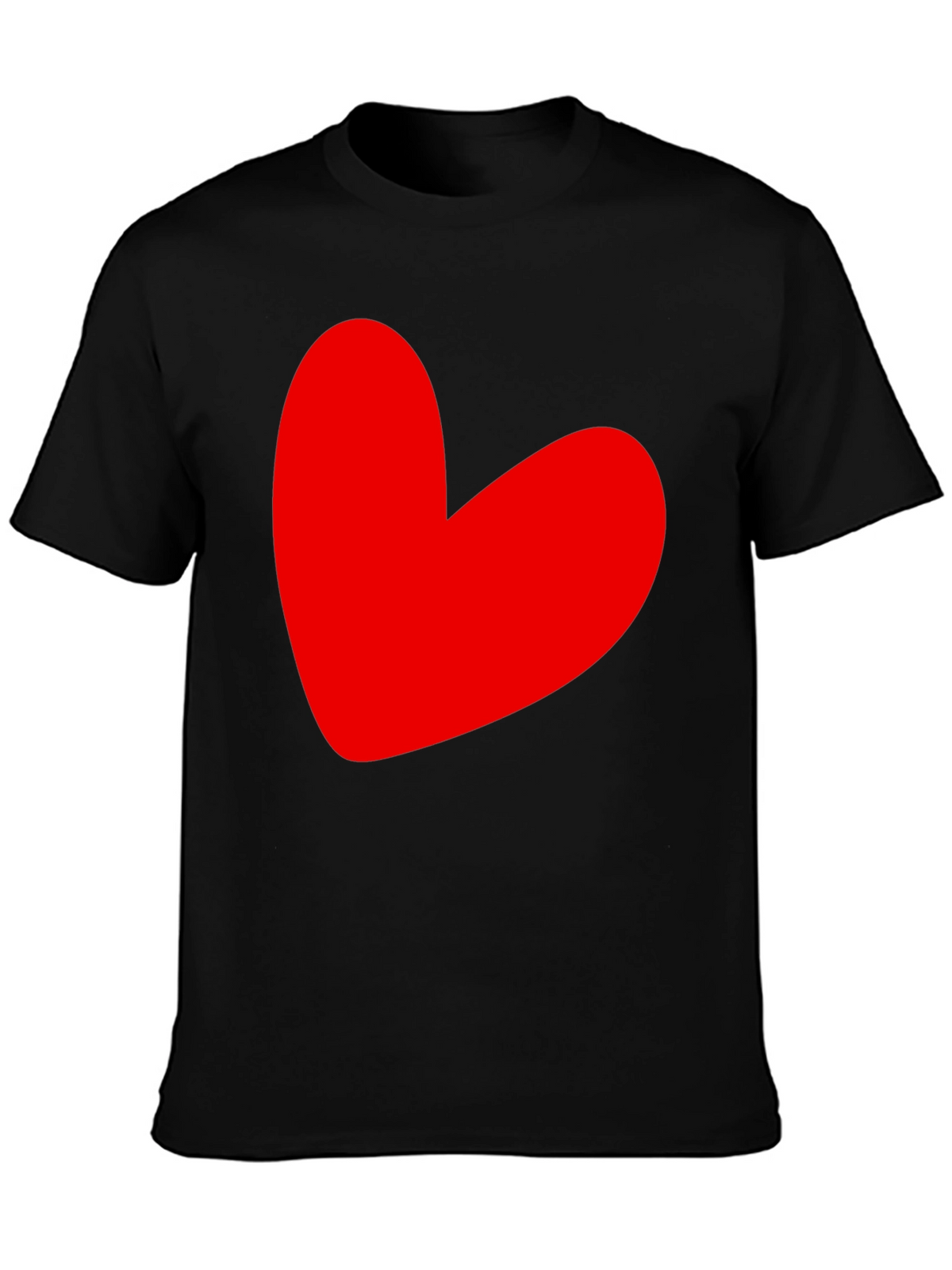 Heart Graphic T-Shirt - Love Design Black Tee