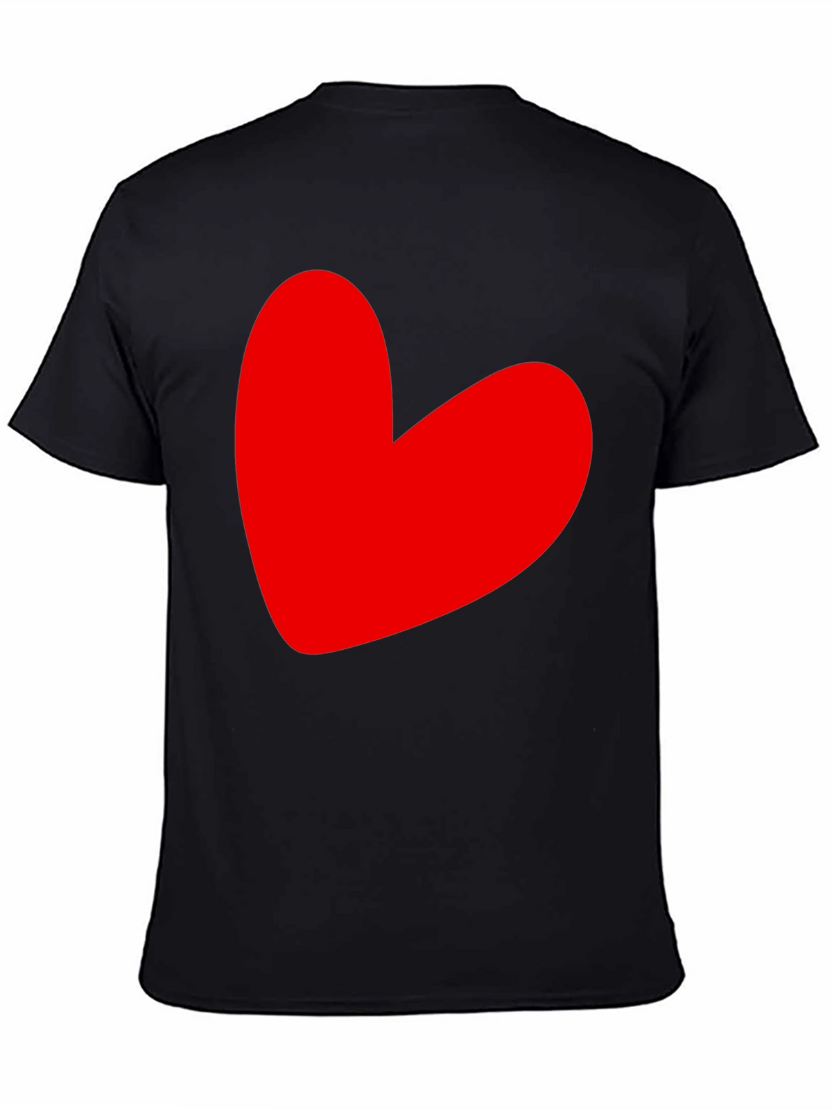 Heart Graphic T-Shirt - Love Design Black Tee
