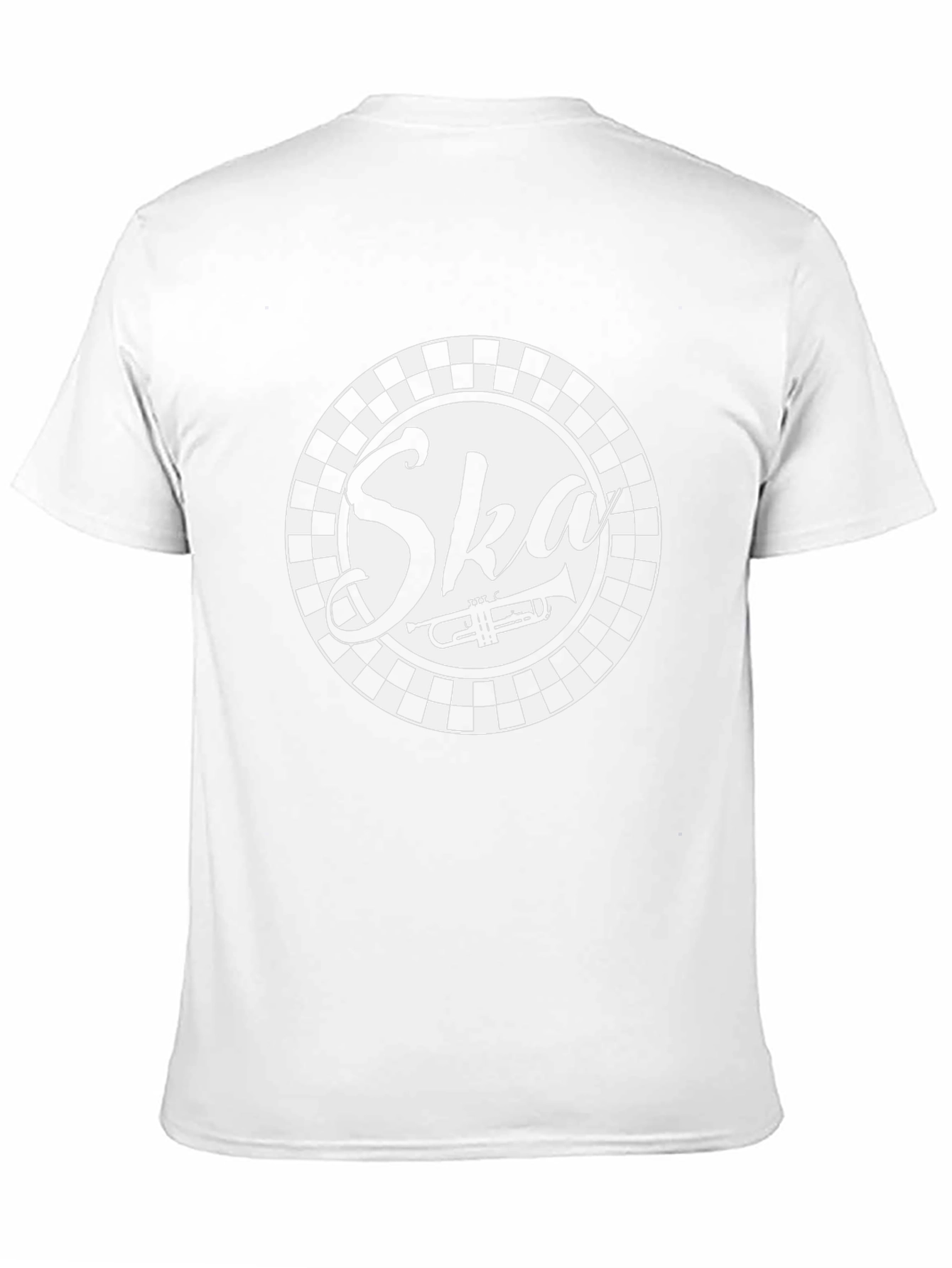Ska Music T-Shirt - Black & White Checkerboard Design