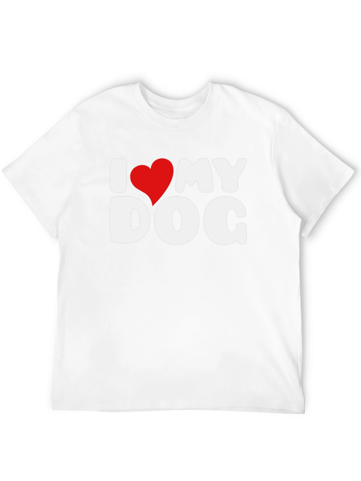 I Love My Dog T-Shirt - Heart Graphic