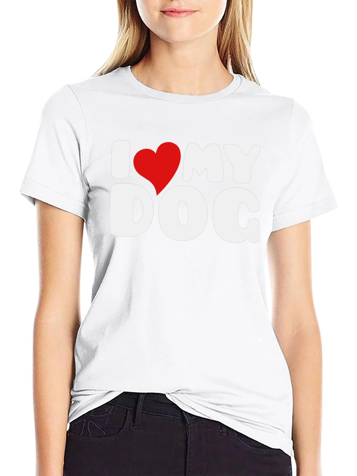 I Love My Dog T-Shirt - Heart Graphic