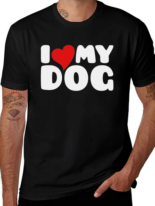 I Love My Dog T-Shirt - Heart Graphic