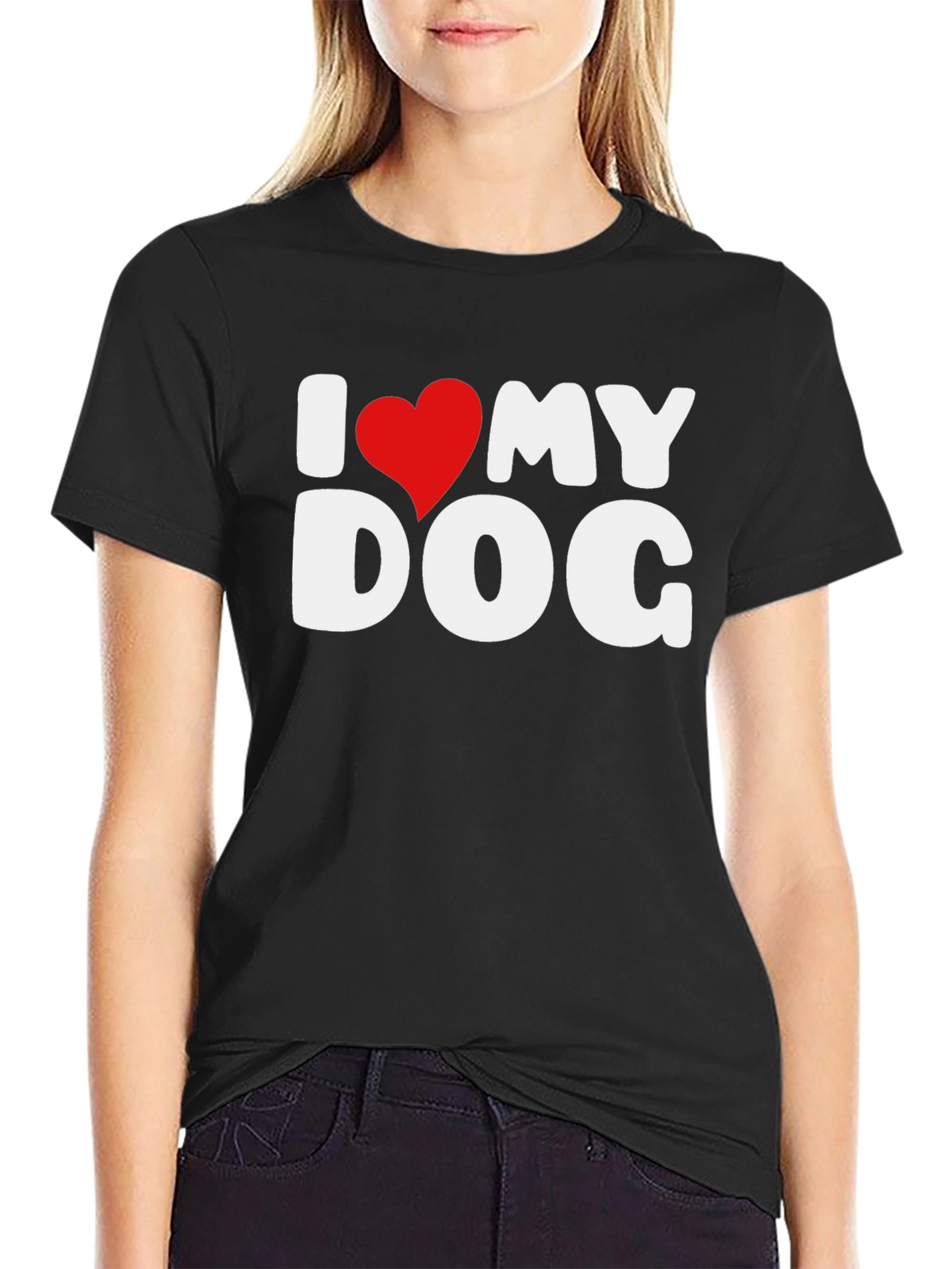 I Love My Dog T-Shirt - Heart Graphic