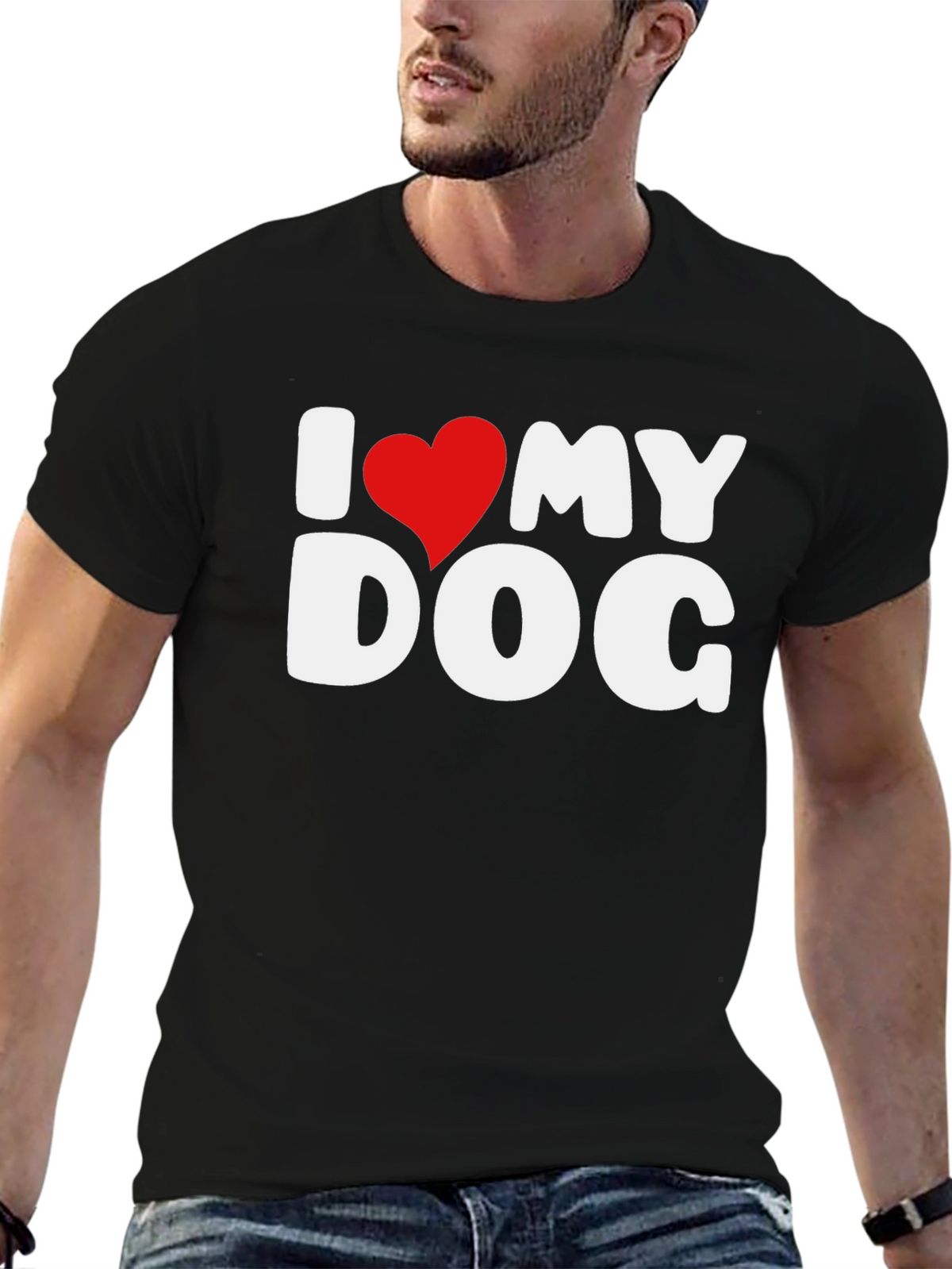 I Love My Dog T-Shirt - Heart Graphic