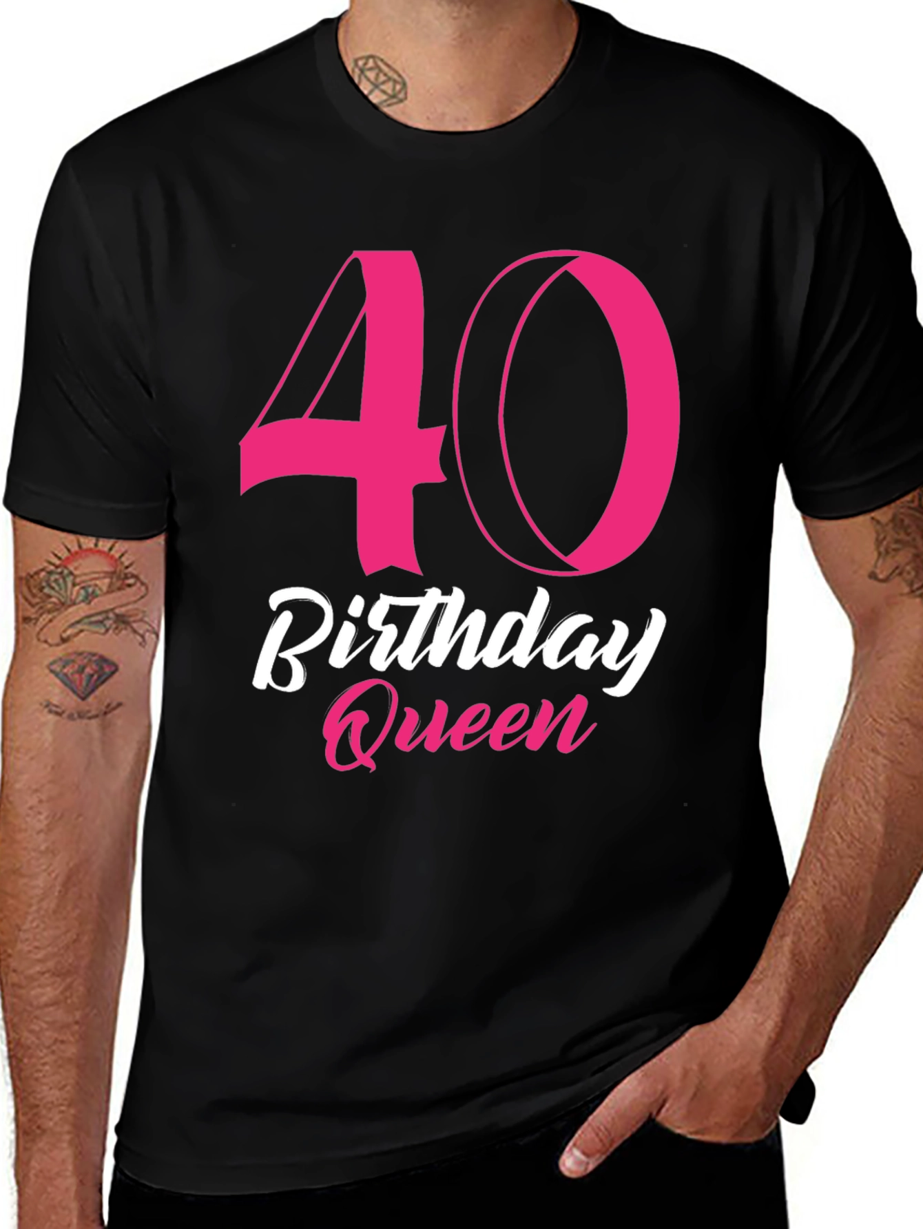 40th Birthday Queen Black T-Shirt