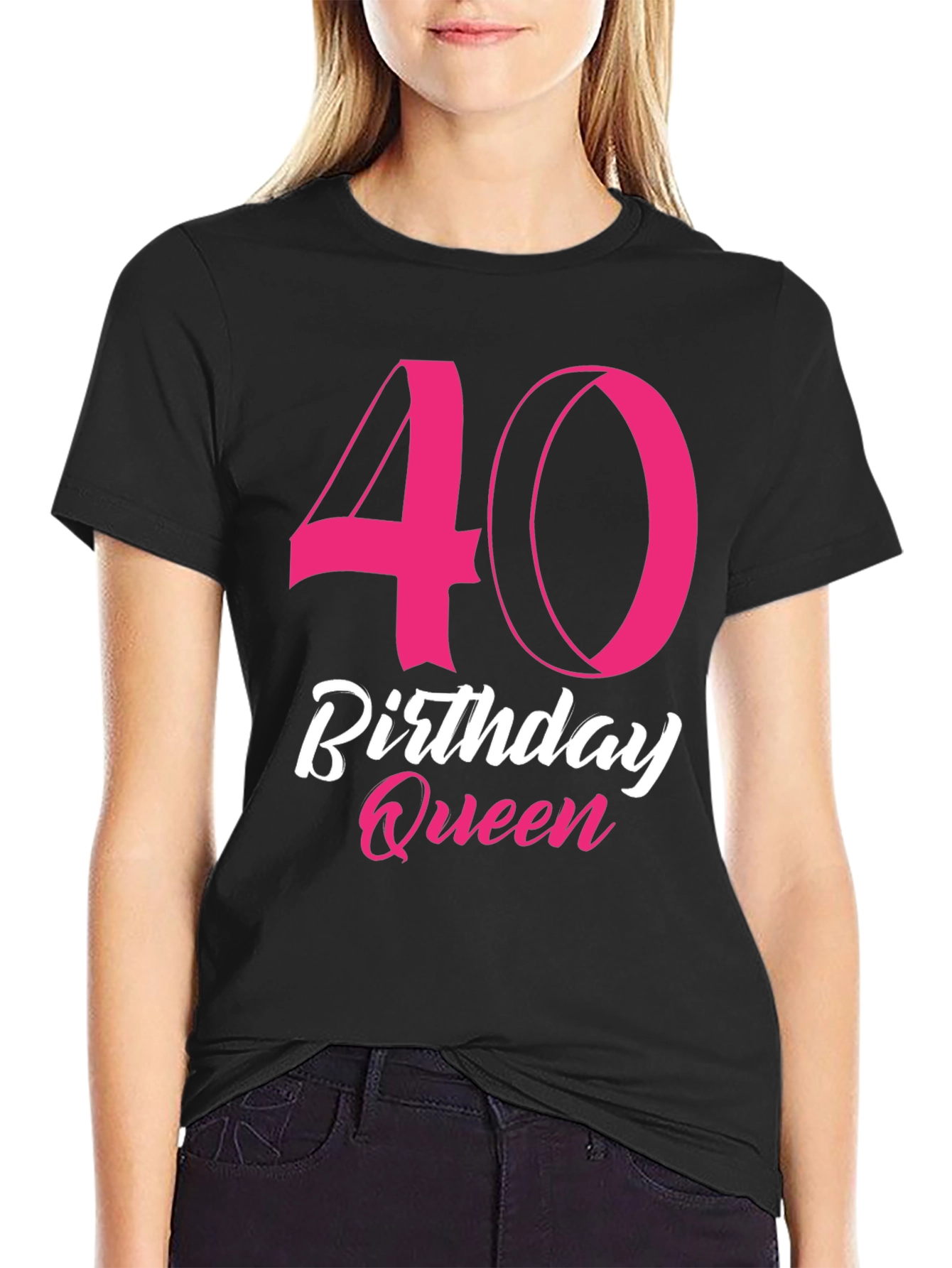 40th Birthday Queen Black T-Shirt