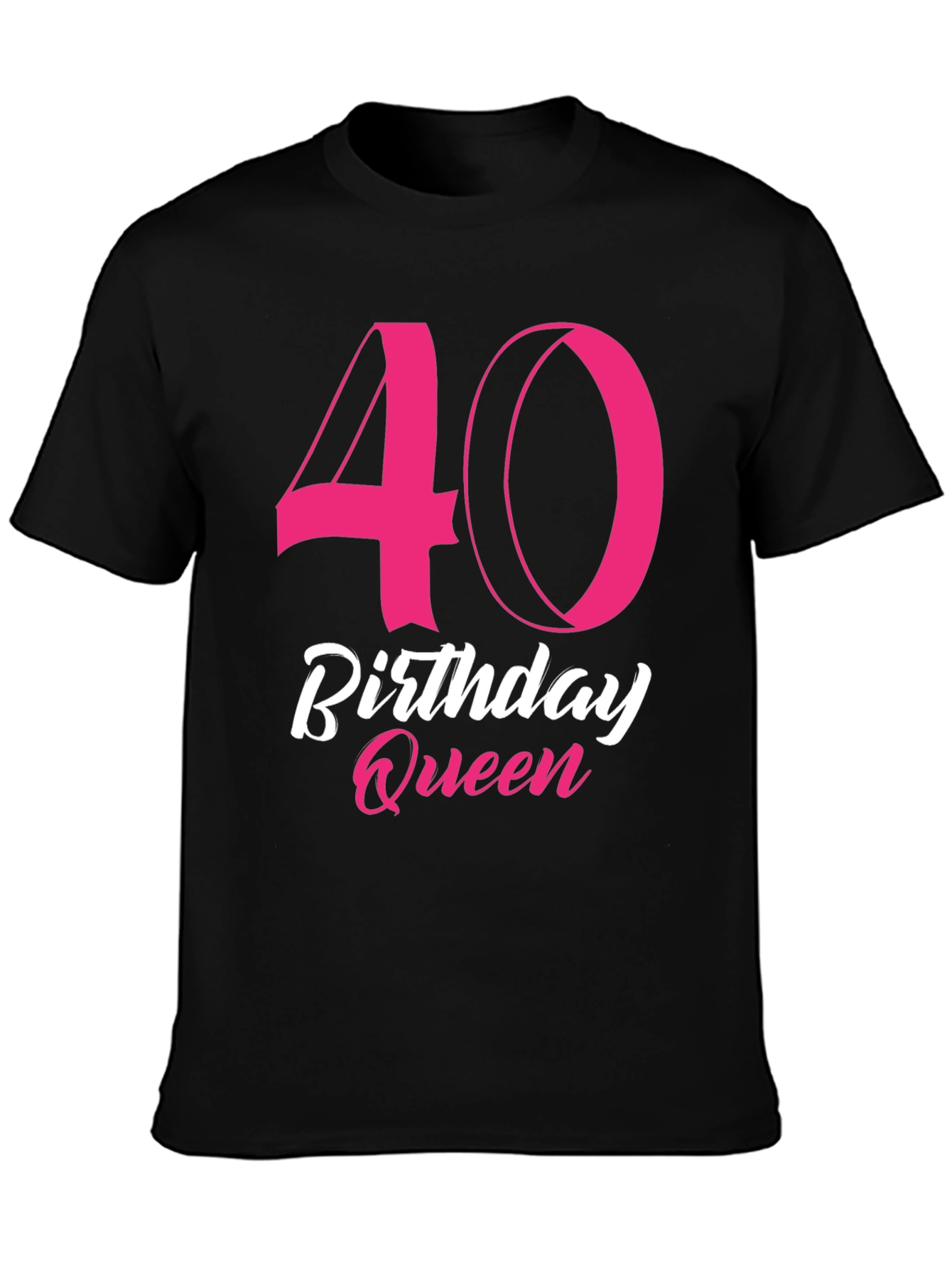 40th Birthday Queen Black T-Shirt