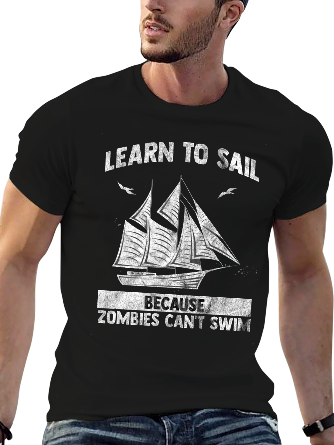 Learn to Sail T-Shirt - Zombie Apocalypse Ready