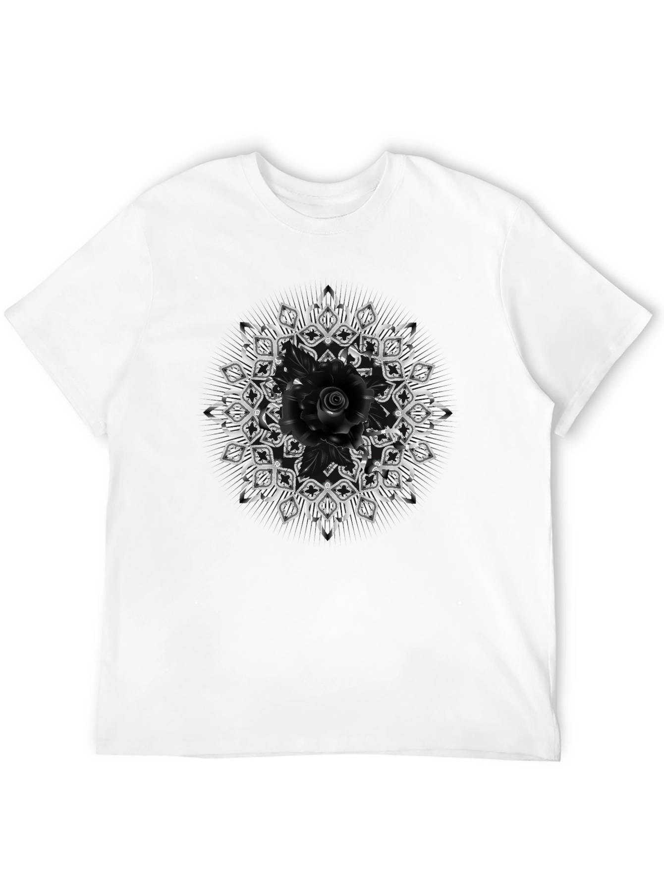Black Rose Mandala Graphic Tee