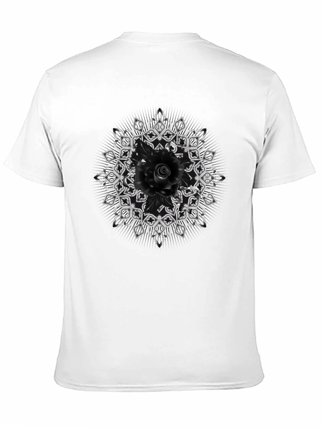 Black Rose Mandala Graphic Tee