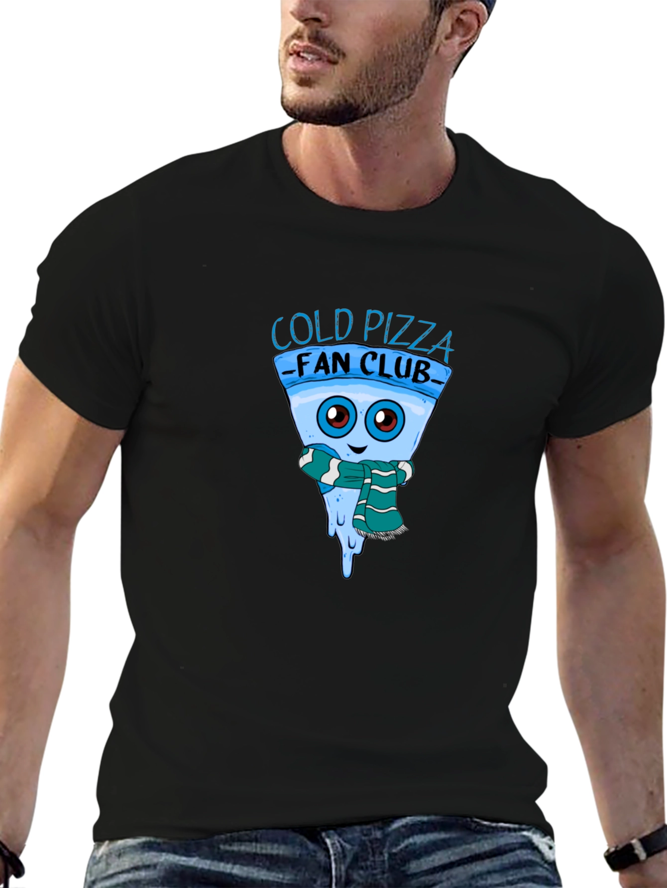Cold Pizza Fan Club Black T-Shirt