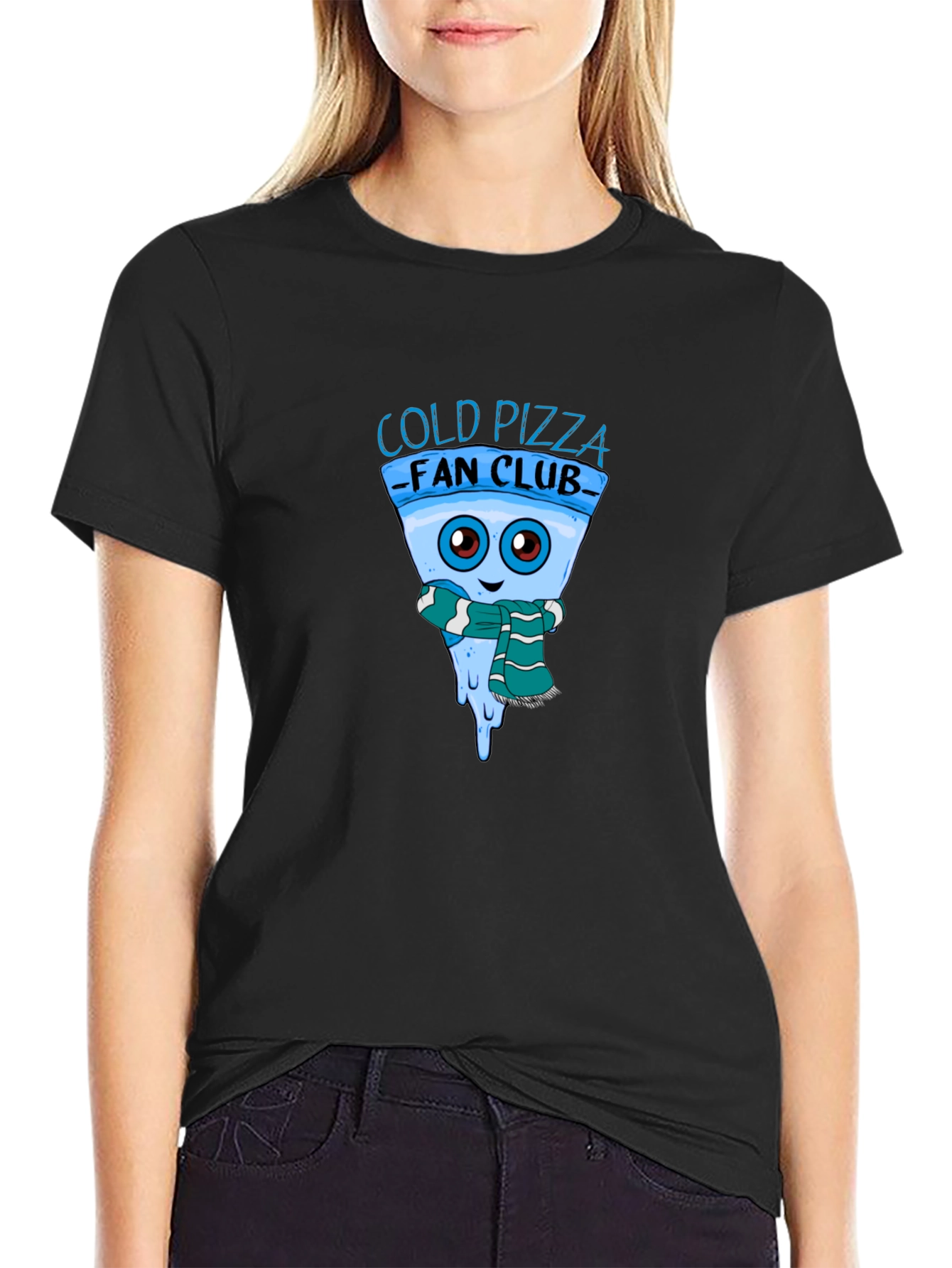 Cold Pizza Fan Club Black T-Shirt