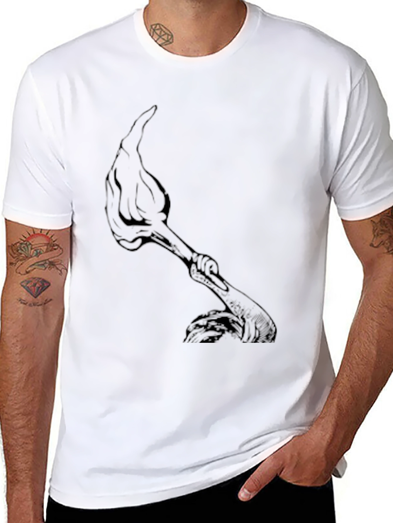 Torch Graphic Black T-Shirt