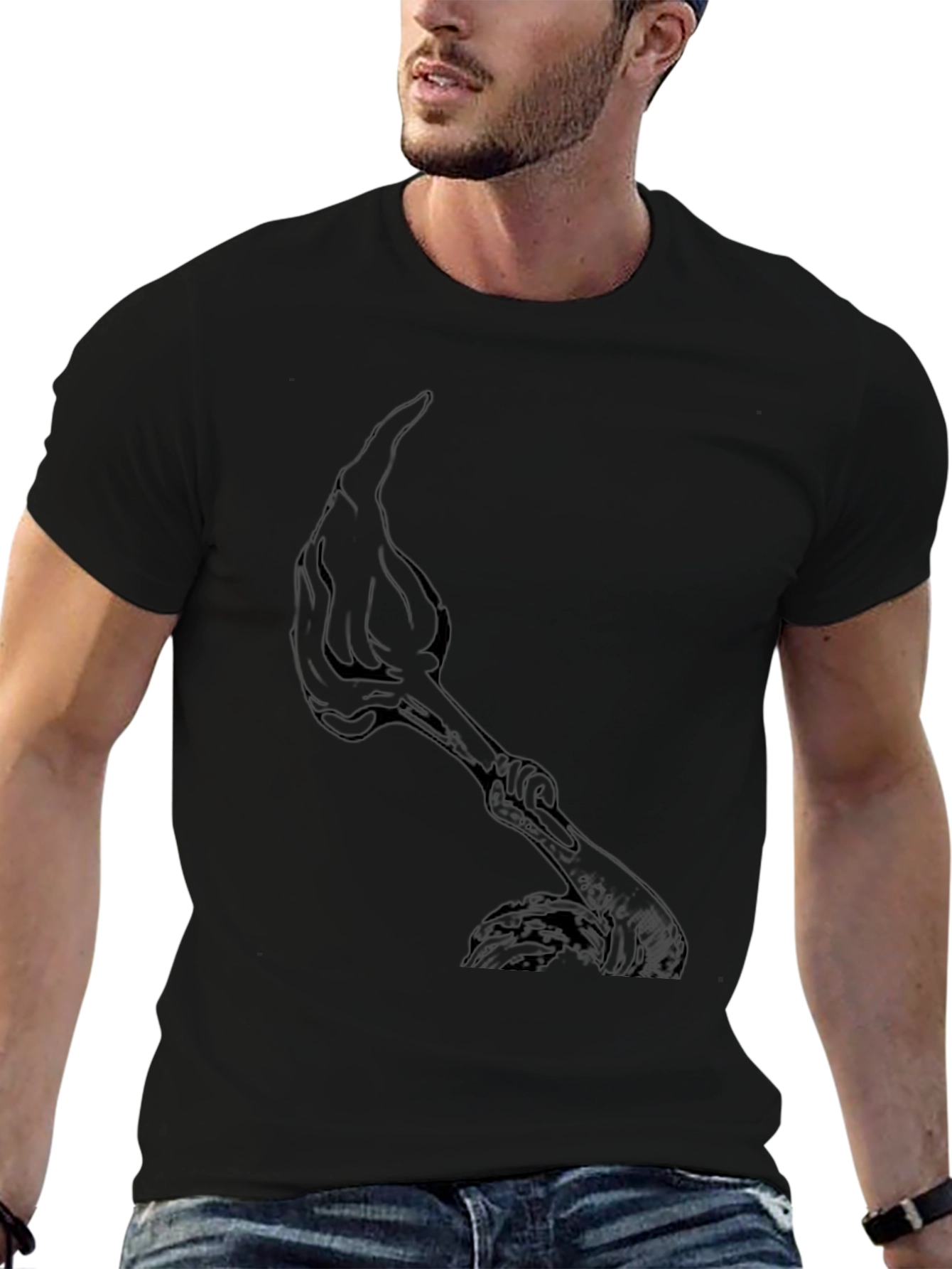 Torch Graphic Black T-Shirt