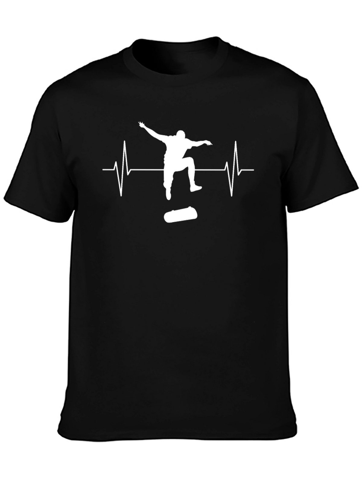 Skateboarding Heartbeat Tee - Cool Graphic T-Shirt