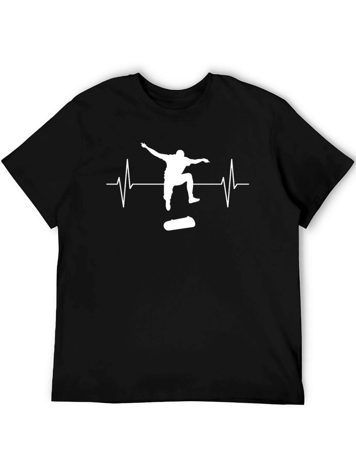Skateboarding Heartbeat Tee - Cool Graphic T-Shirt