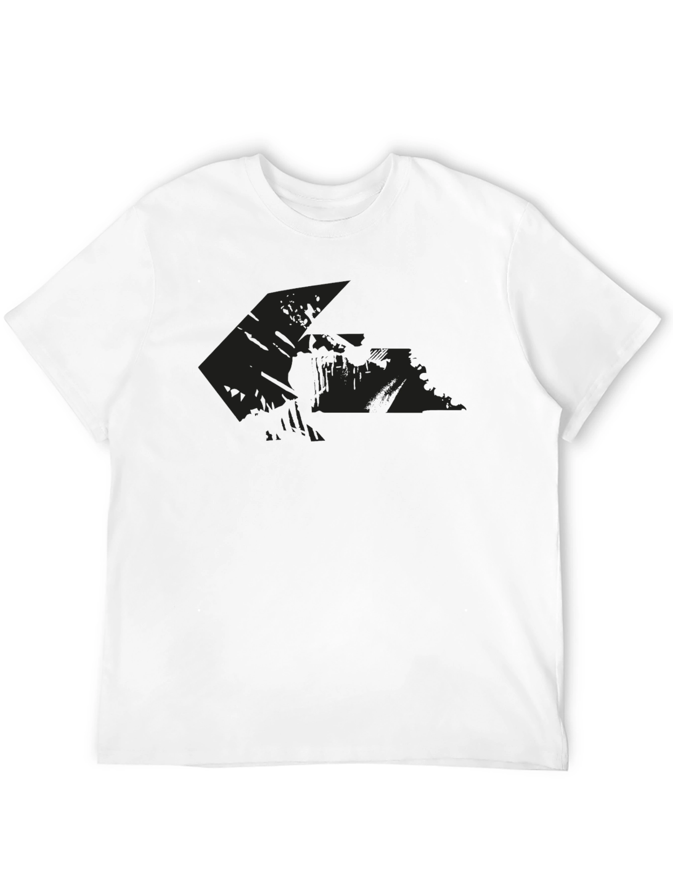 Mens Black Graphic Print Short Sleeve Tee