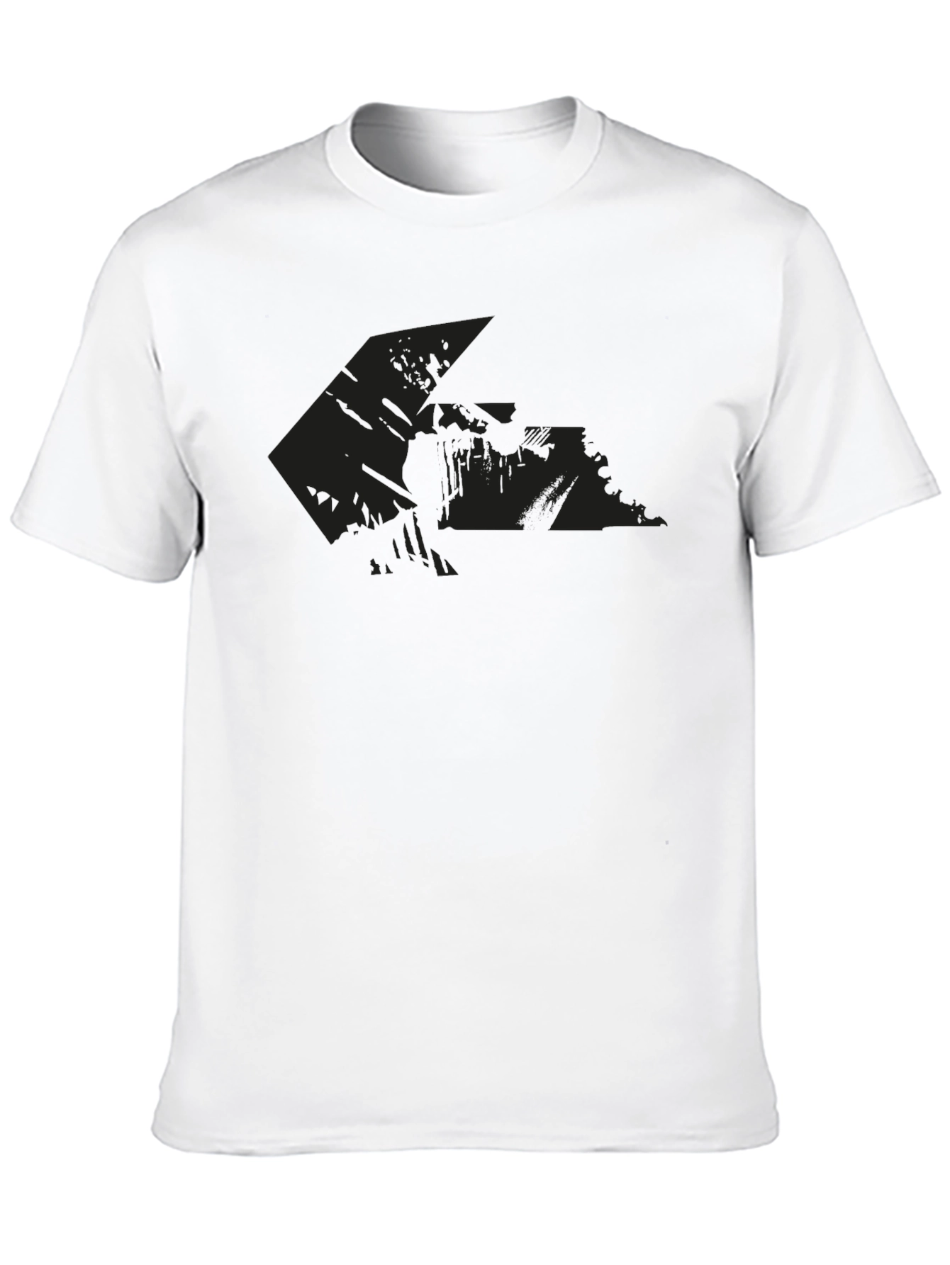 Mens Black Graphic Print Short Sleeve Tee