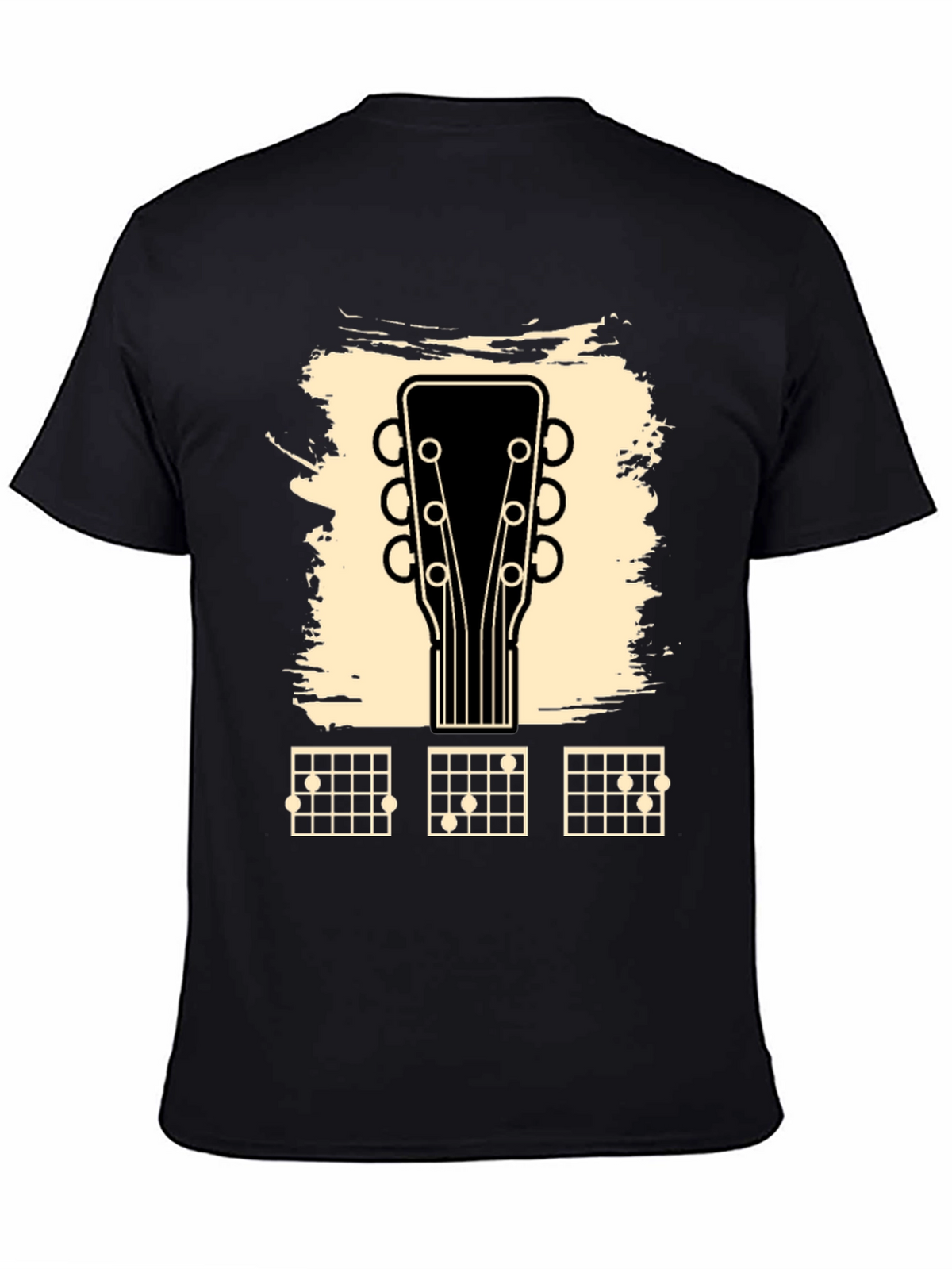 Guitar Headstock & Chord Chart Graphic Tee
